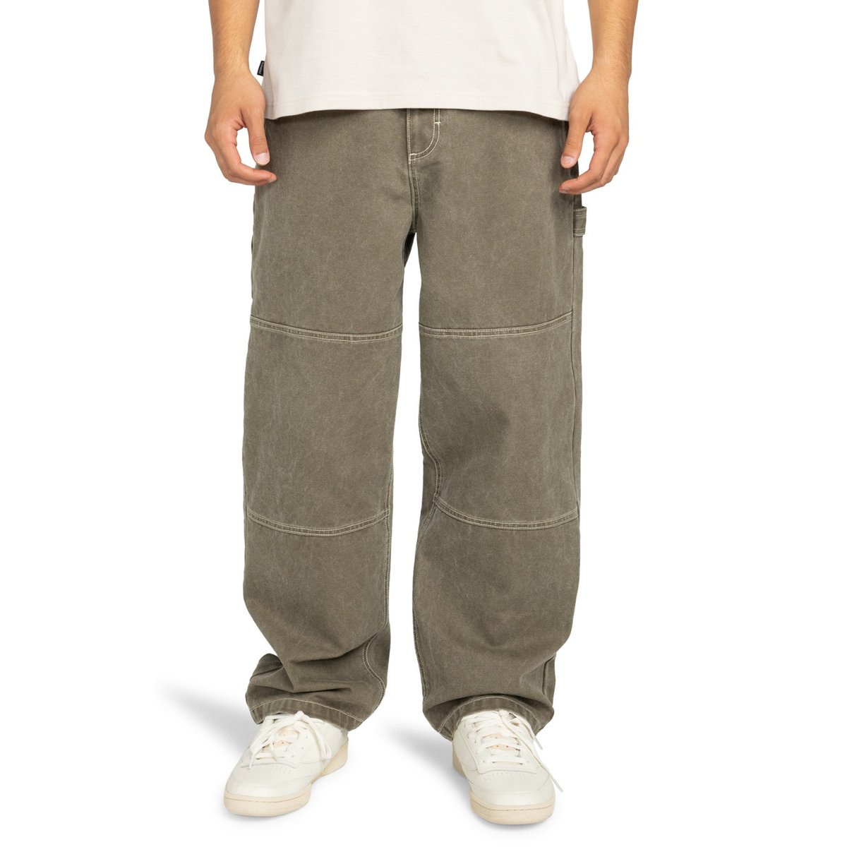 Pantalon baggy BIG CARPENTER CANVAS marron stone gray, ELEMENT