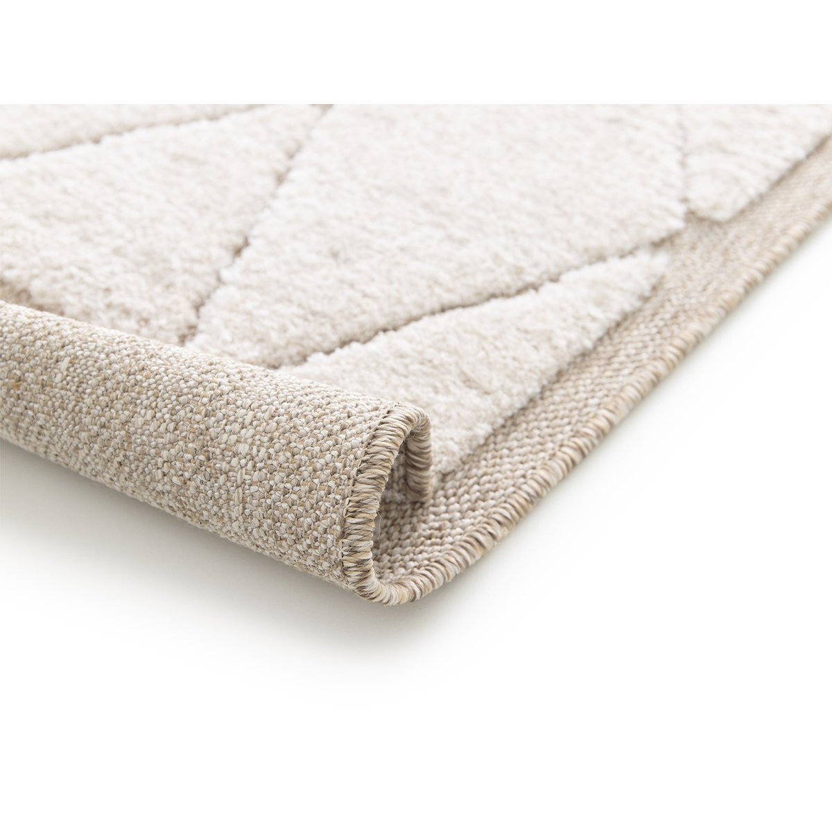 Tapis poils ras style ethnique, AGOSTO beige, BOBOCHIC