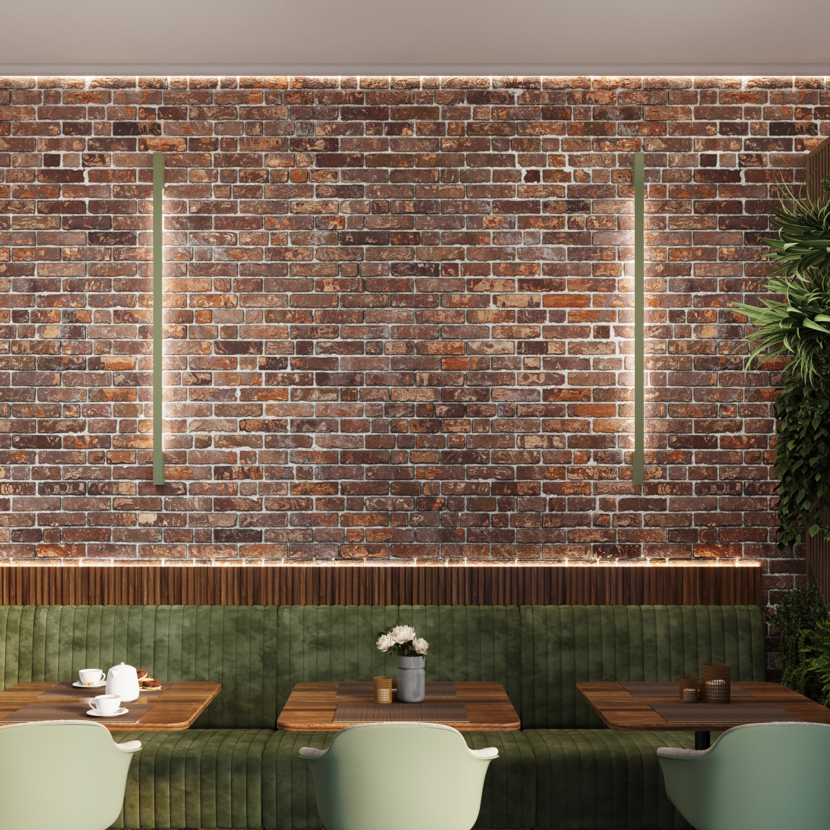 Applique murale Aluminium Vert Olive LED 1 Sappo vert olive, EDEN