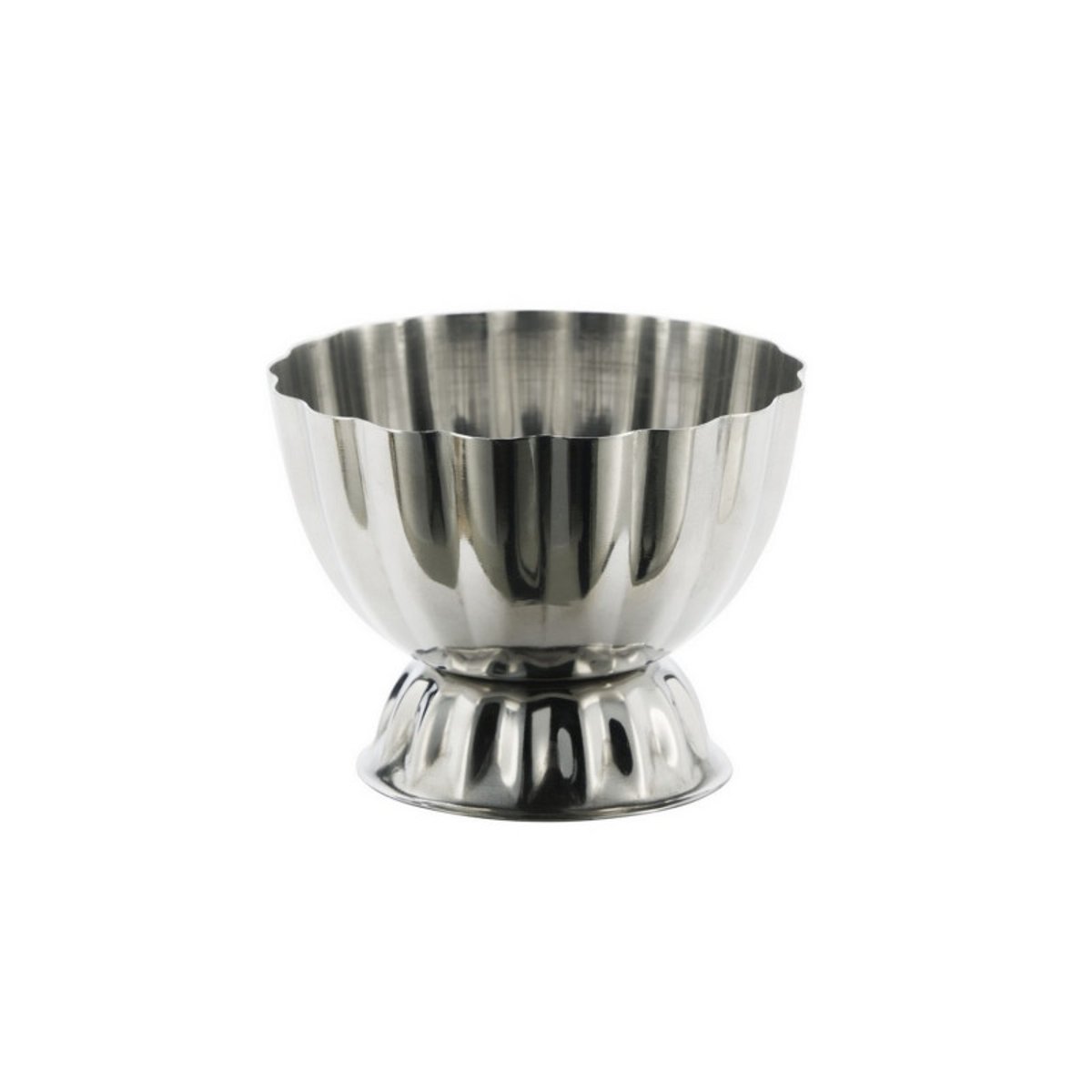 Bol sur pied acier inoxydable argent, MADAM STOLTZ