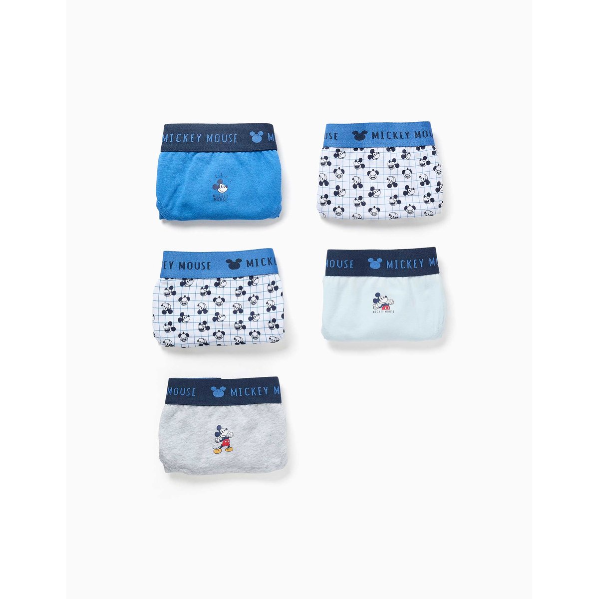 Lot de 5 slips en coton avec imprimés Mickey multicolore, ZIPPY