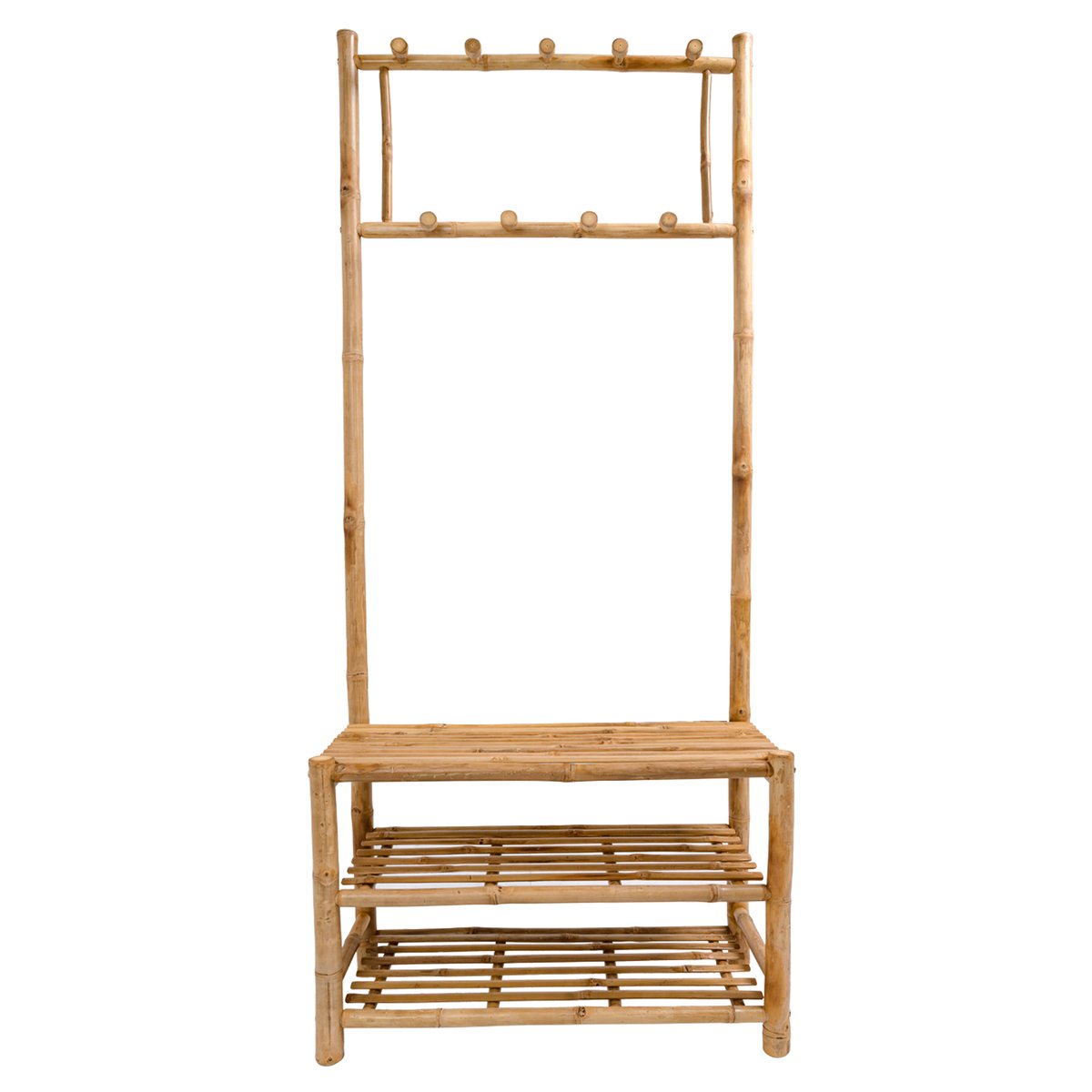 Vestiaire-portant, bambou massif, MALACCA bois naturel, NORDLYS
