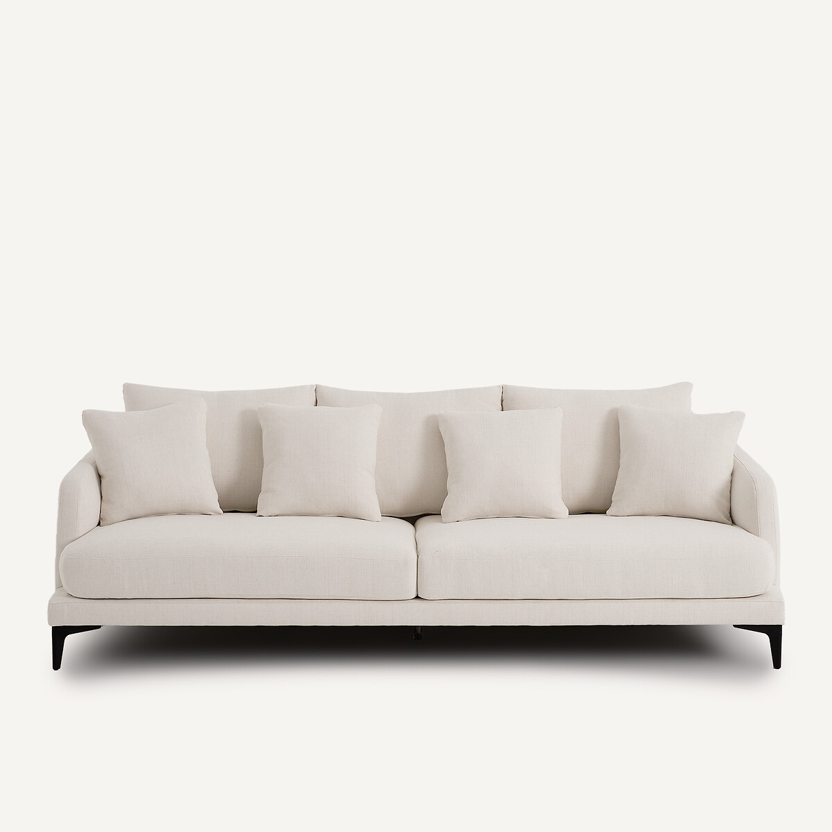 Canapé 3 ou 4 places en toile polyester, MODERNISTE craie, EMMANUEL GALLINA X AM.PM