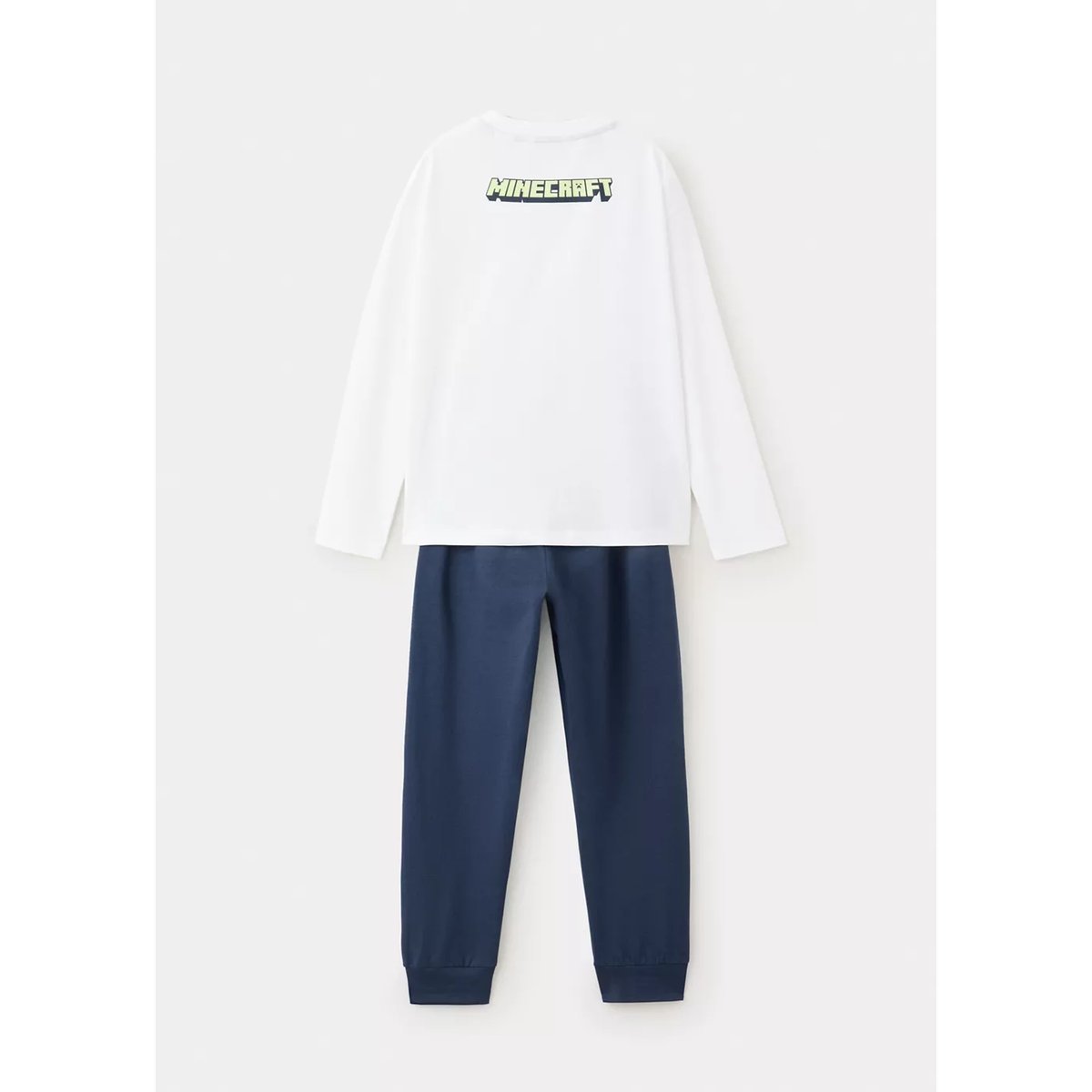 Pyjama complet en coton imprimé bleu marine, MANGO KIDS