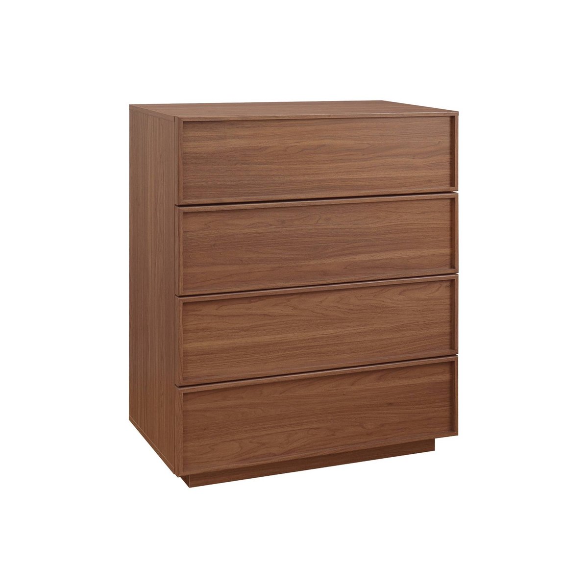 Commode de rangement décor bois 4 tiroirs KUBA noyer, SWEEEK