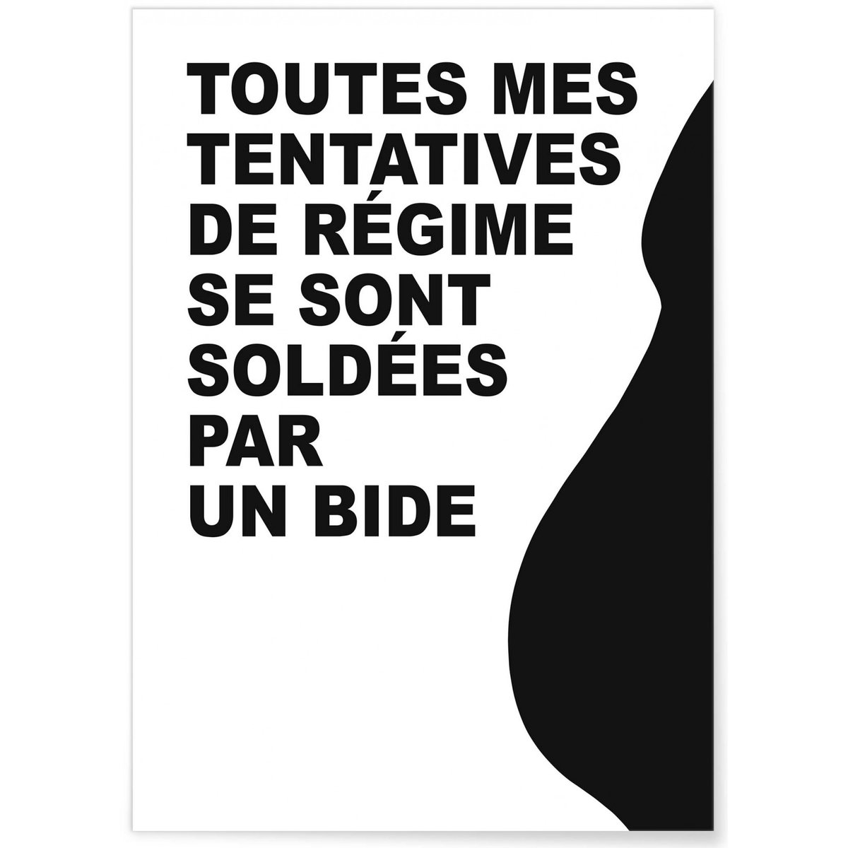 Poster 'Le bide' blanc, L'AFFICHERIE