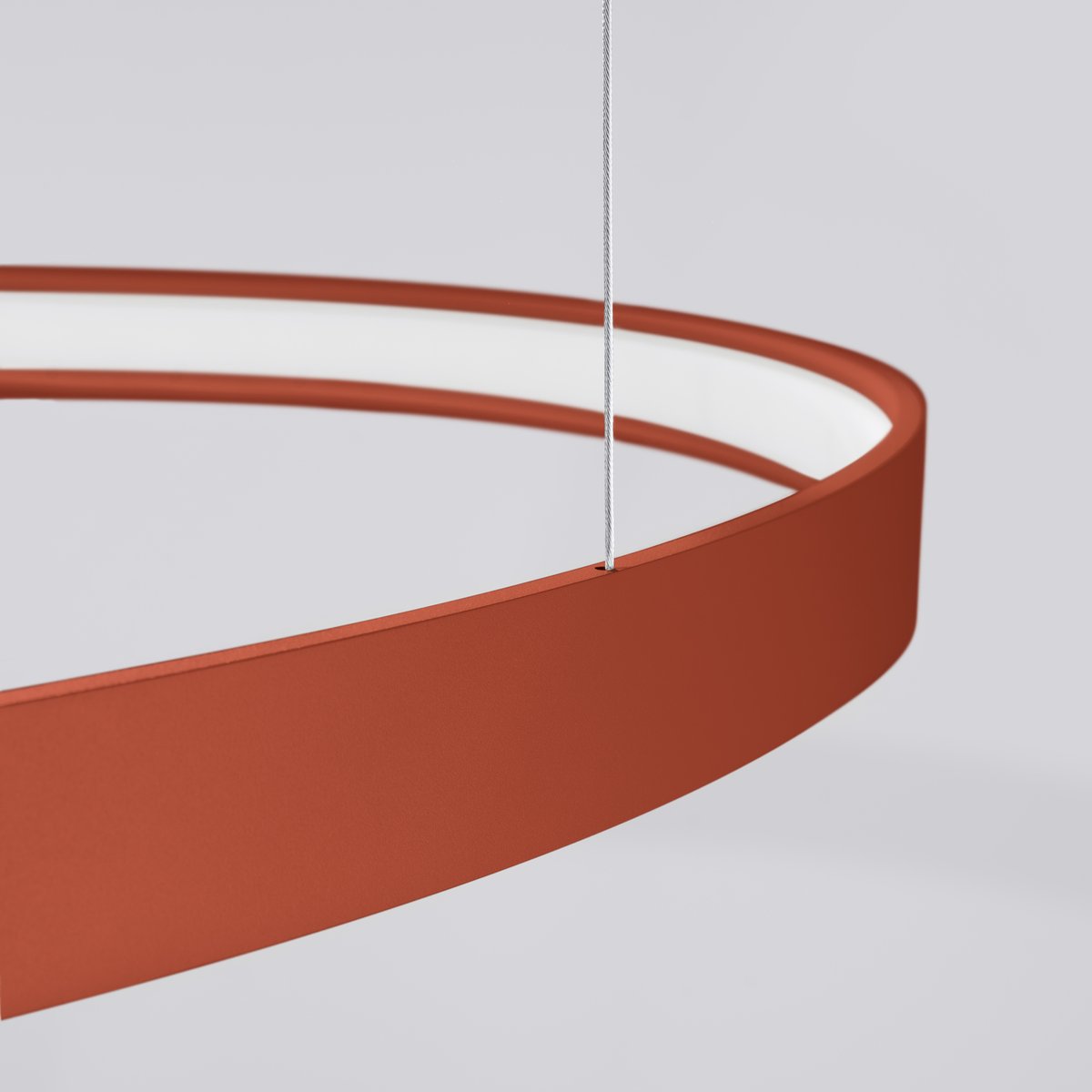 Lustre Aluminium Ocre Rouge LED 1 Rio ocre rouge, EDEN