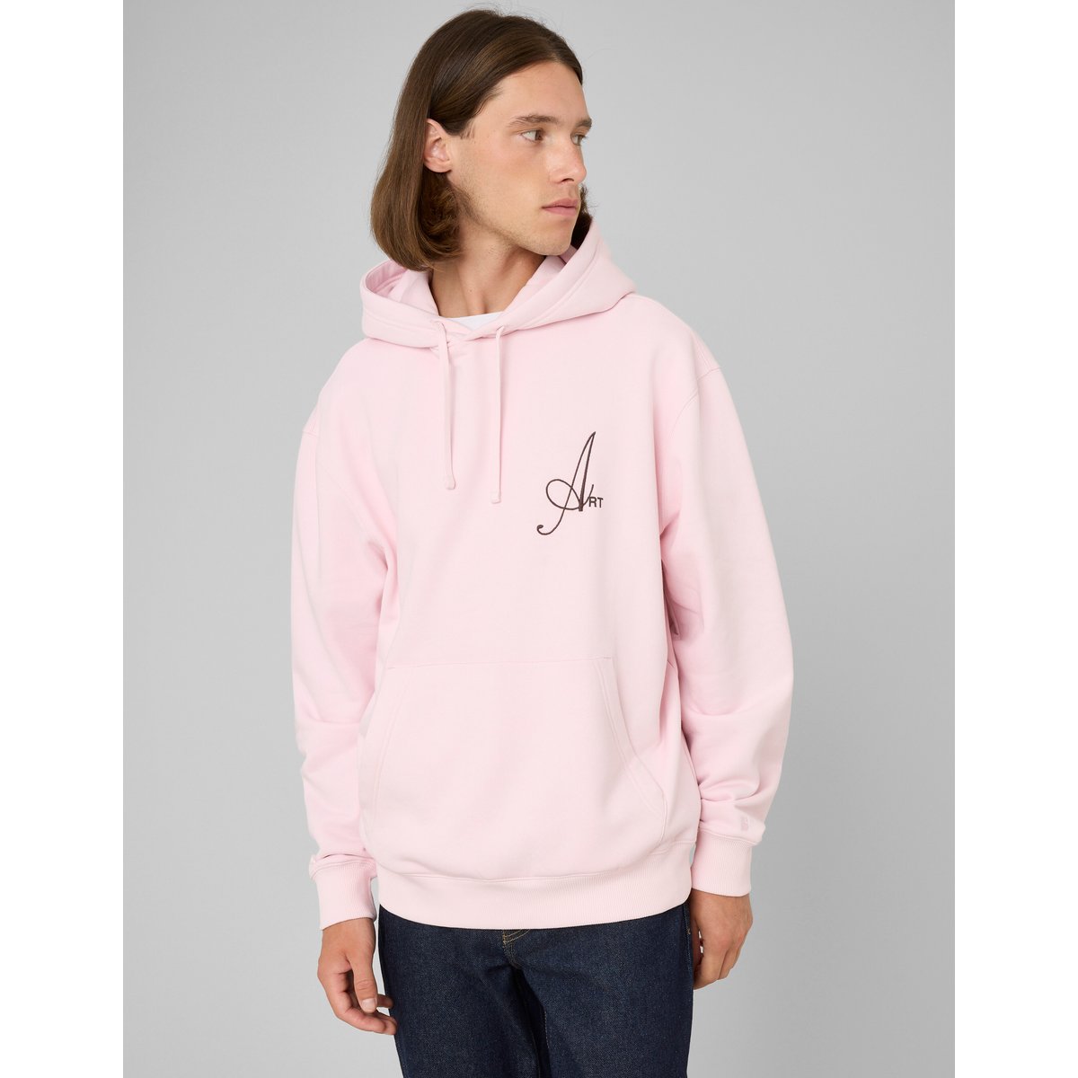 Sweat imprimé et brodé rose pâle, BZB