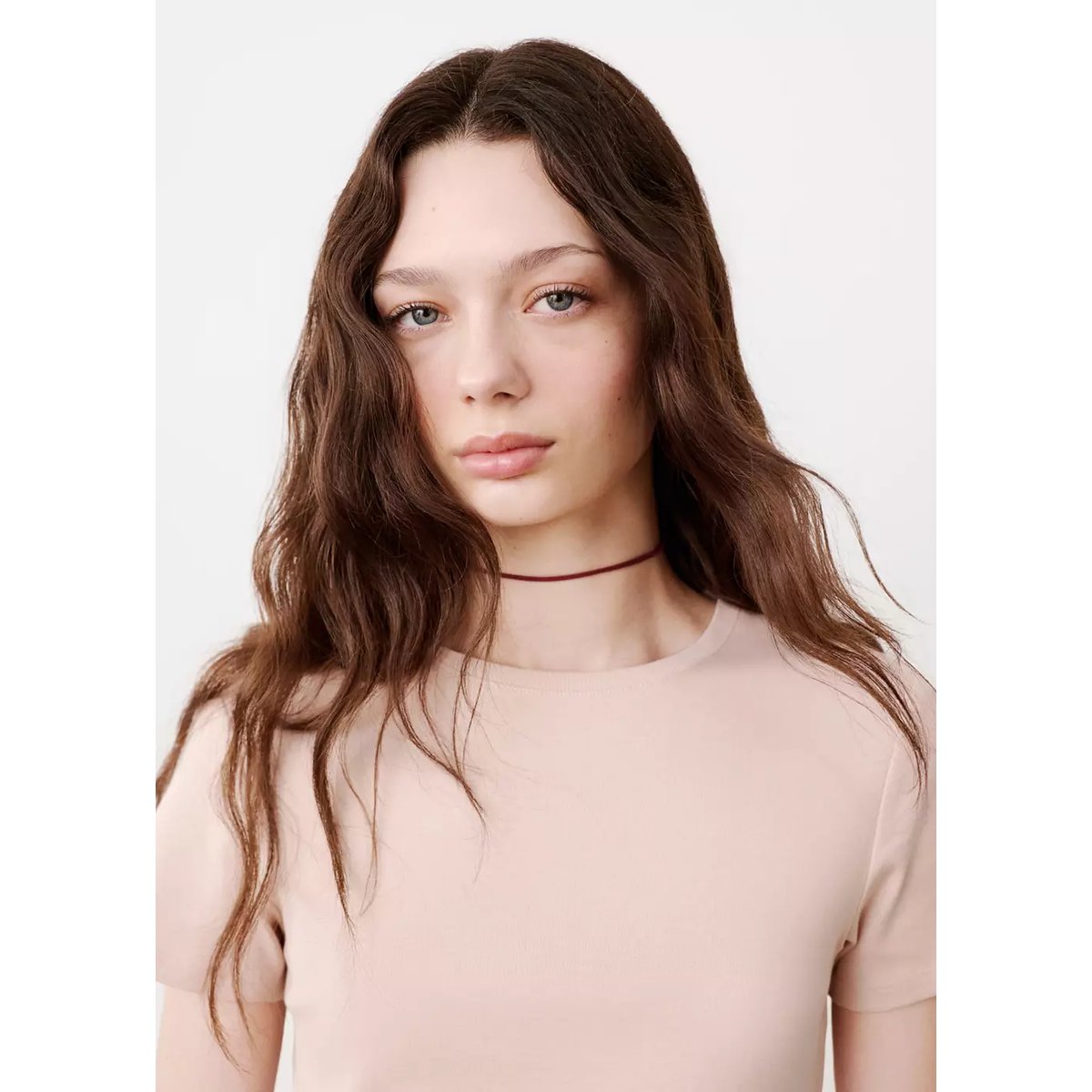 T-shirt détail ouverture rose pastel, MANGO TEEN