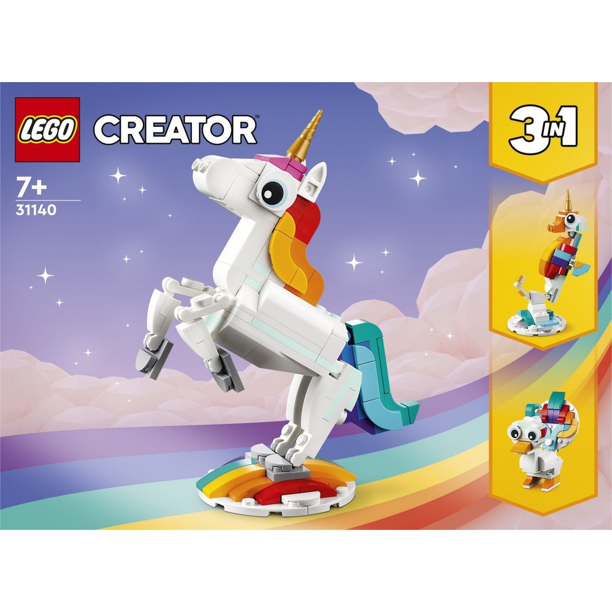 LEGO Creator 3-en-1 : La Licorne Magique - Set de Construction 31140 multicolore, LEGO