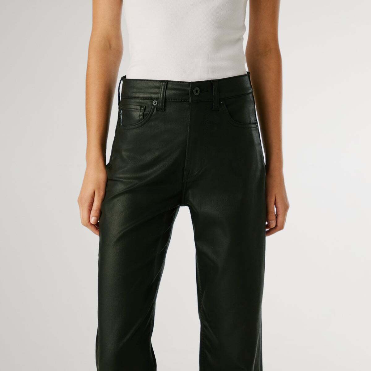 Robyn - Jean Coupe Regular, Taille Haute coated deep black /xm5, PEPE JEANS
