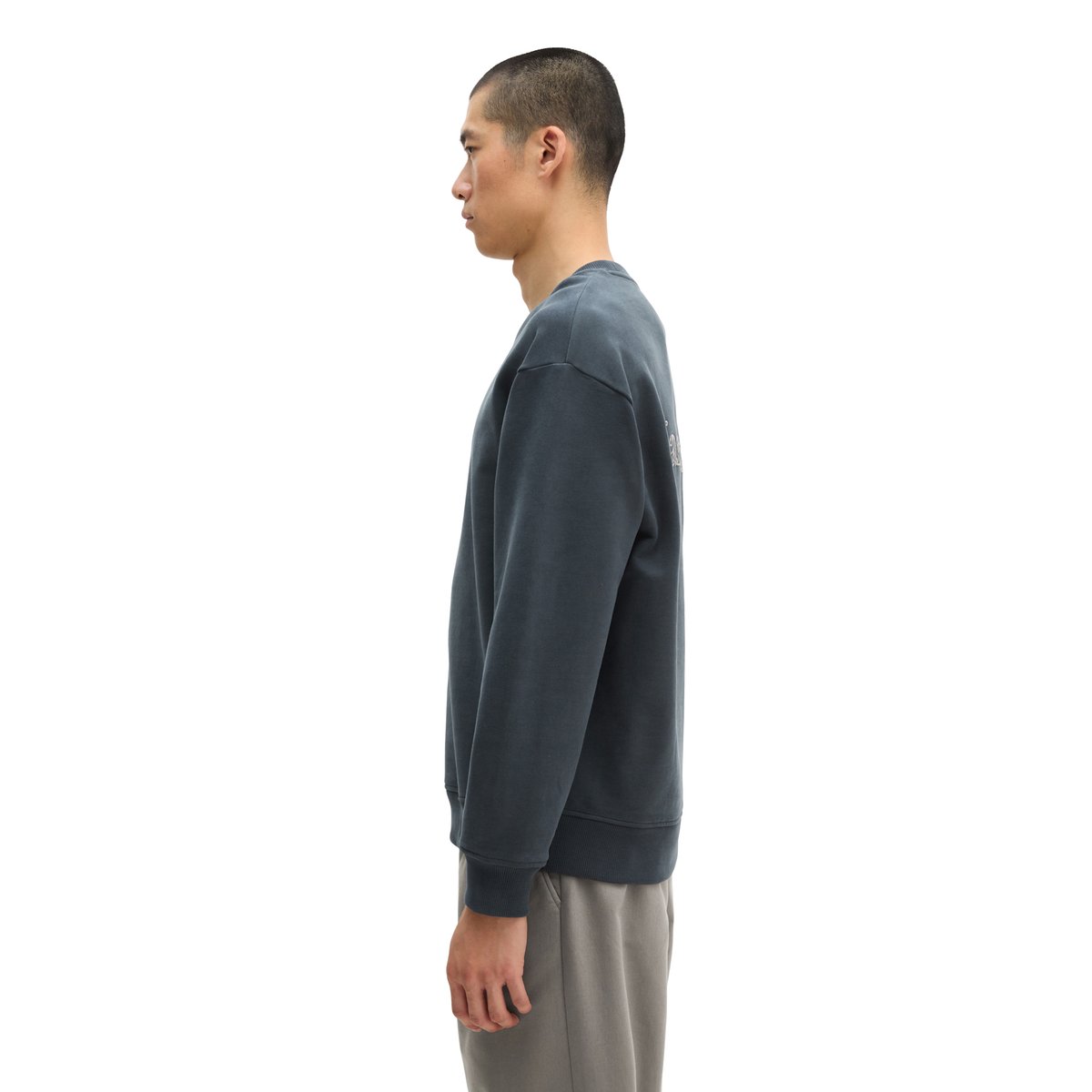 Sweat-shirt relaxed en coton bio régénéré bleu, MARC O'POLO
