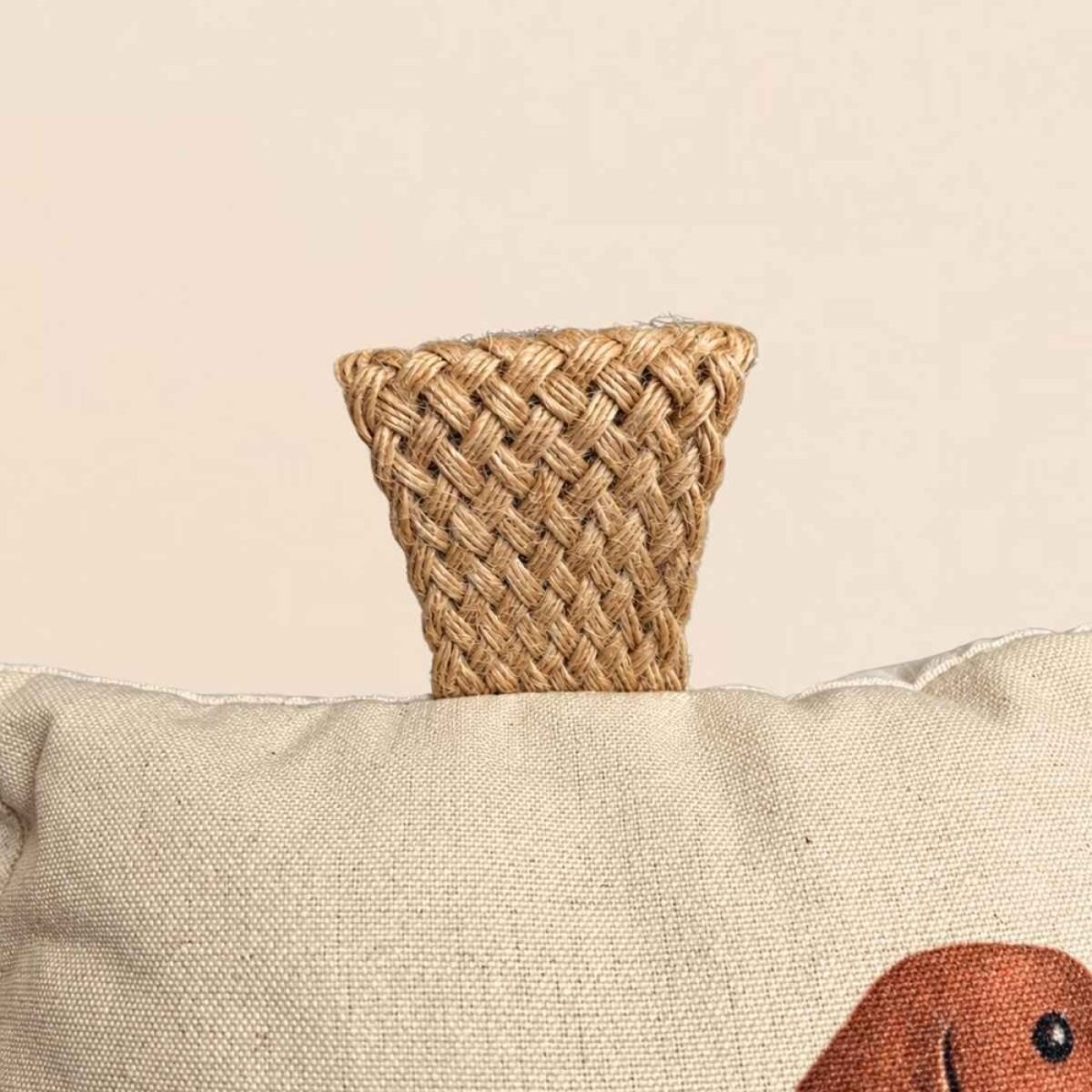 Bloque porte teckel en coton beige beige, KERSTEN