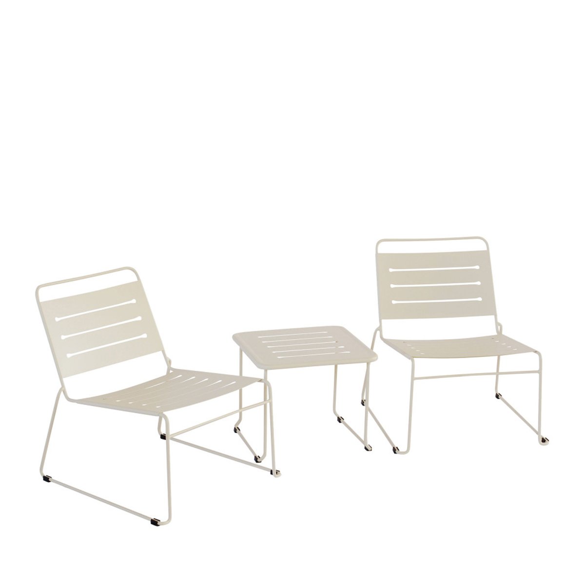 Salon de jardin 2 personnes en métal- SOLENA beige, DRAWER