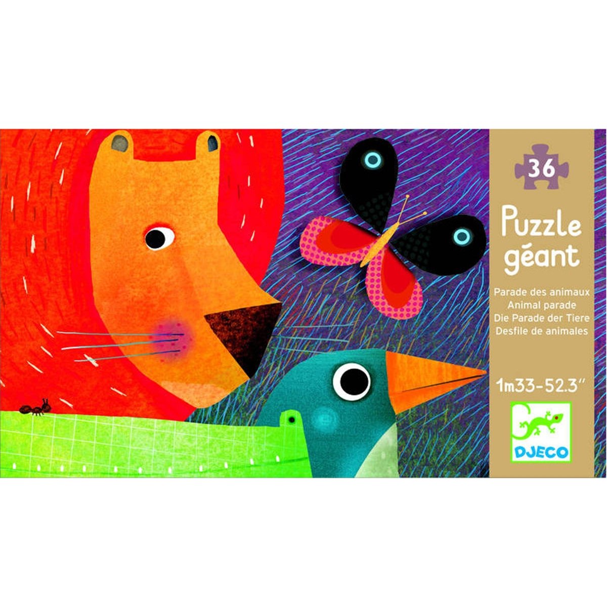 Puzzle géant La parade des Animaux multicolore, DJECO