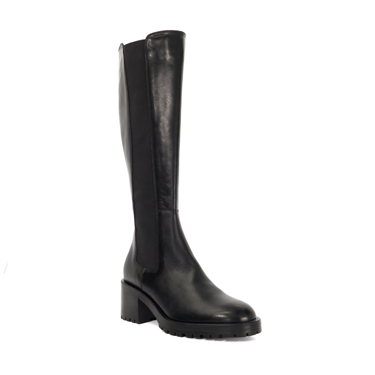 Bottes au genou à semelle épaisse - TESSIA black-leather, DUNE LONDON
