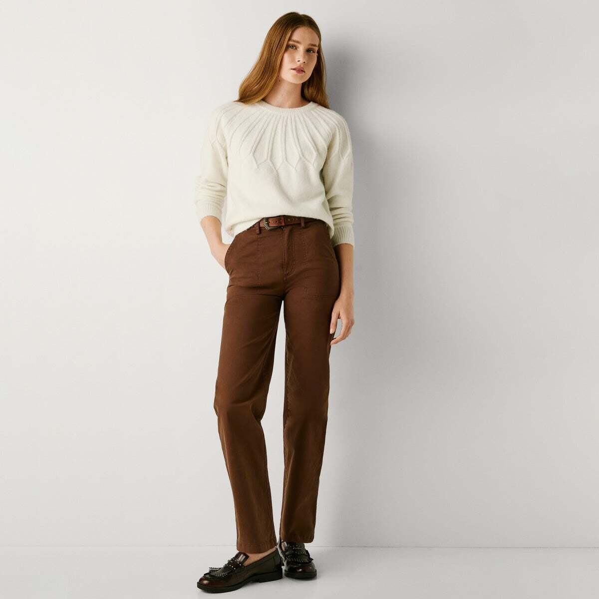 Pantalon Élastique Coupe Décontractée brun chocolat, PEPE JEANS