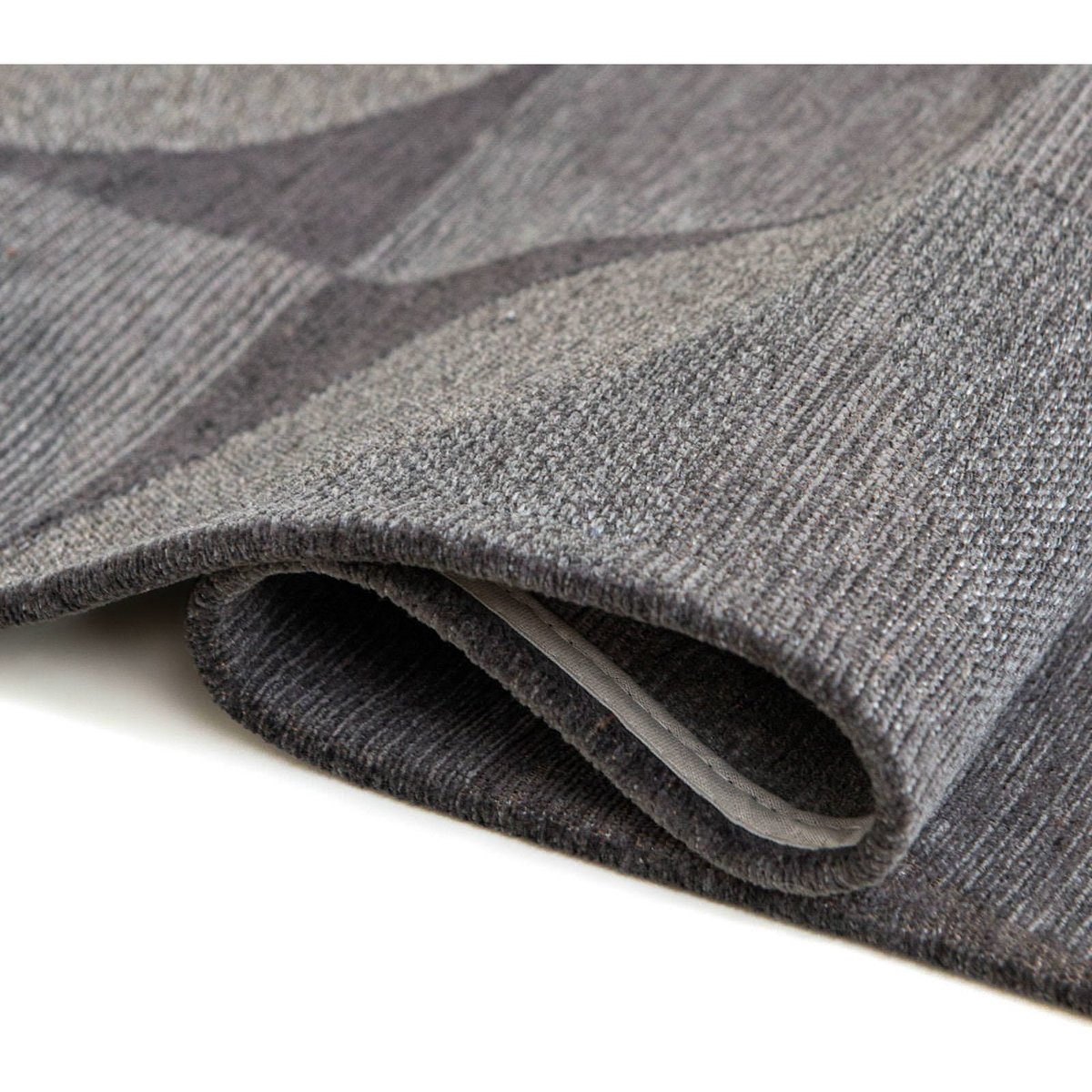 Tapis rectangulaire int. extérieur, RONDO gris anthracite et taupe chiné, RECOLLECTION