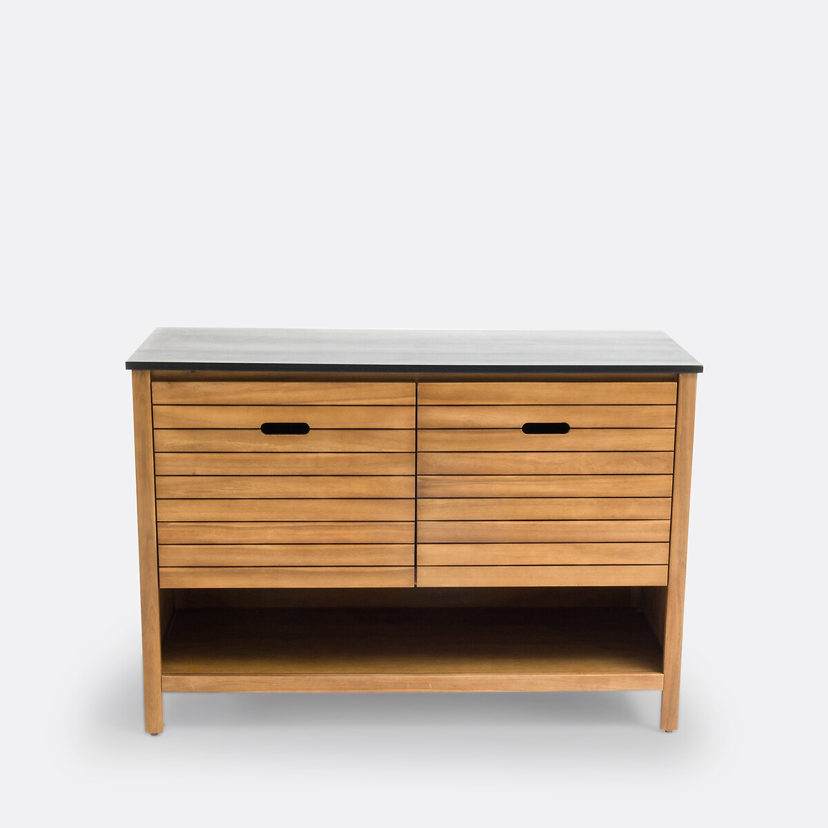 Meuble sous vasque Saturne, acacia, L120 cm acacia, LA REDOUTE INTERIEURS