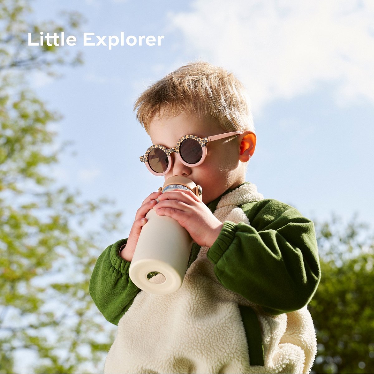 Gourde isotherme inox little explorer beige, BABYMOOV