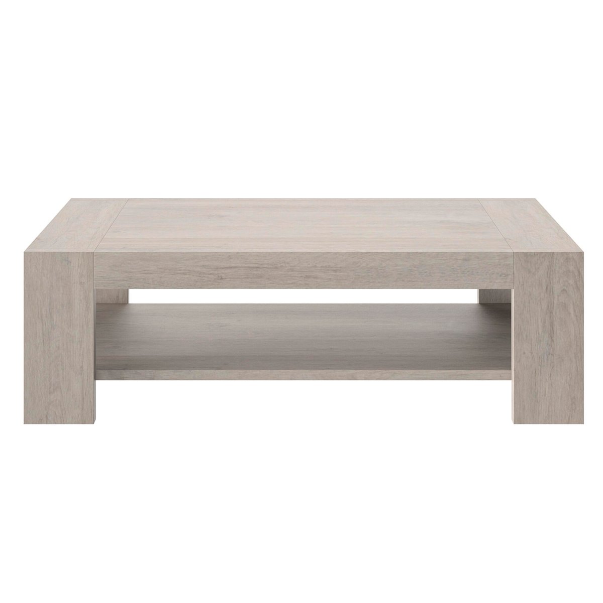Table basse rectangulaire double plateau gris, GAMI