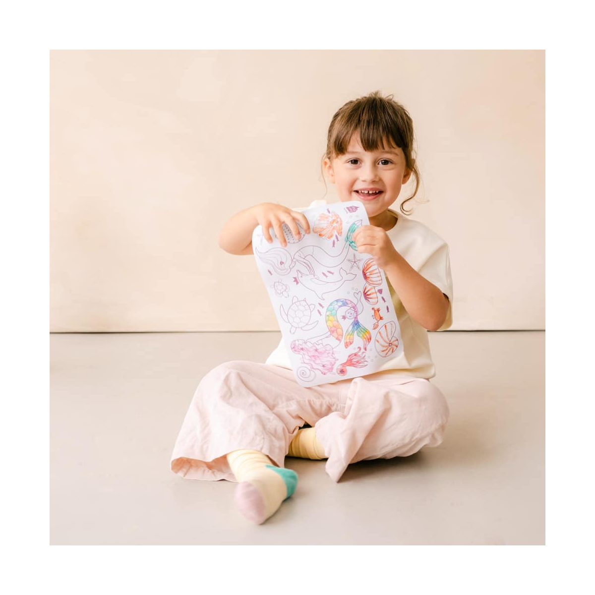 Mini playset silicone Sirene couleur unique, SUPER PETIT