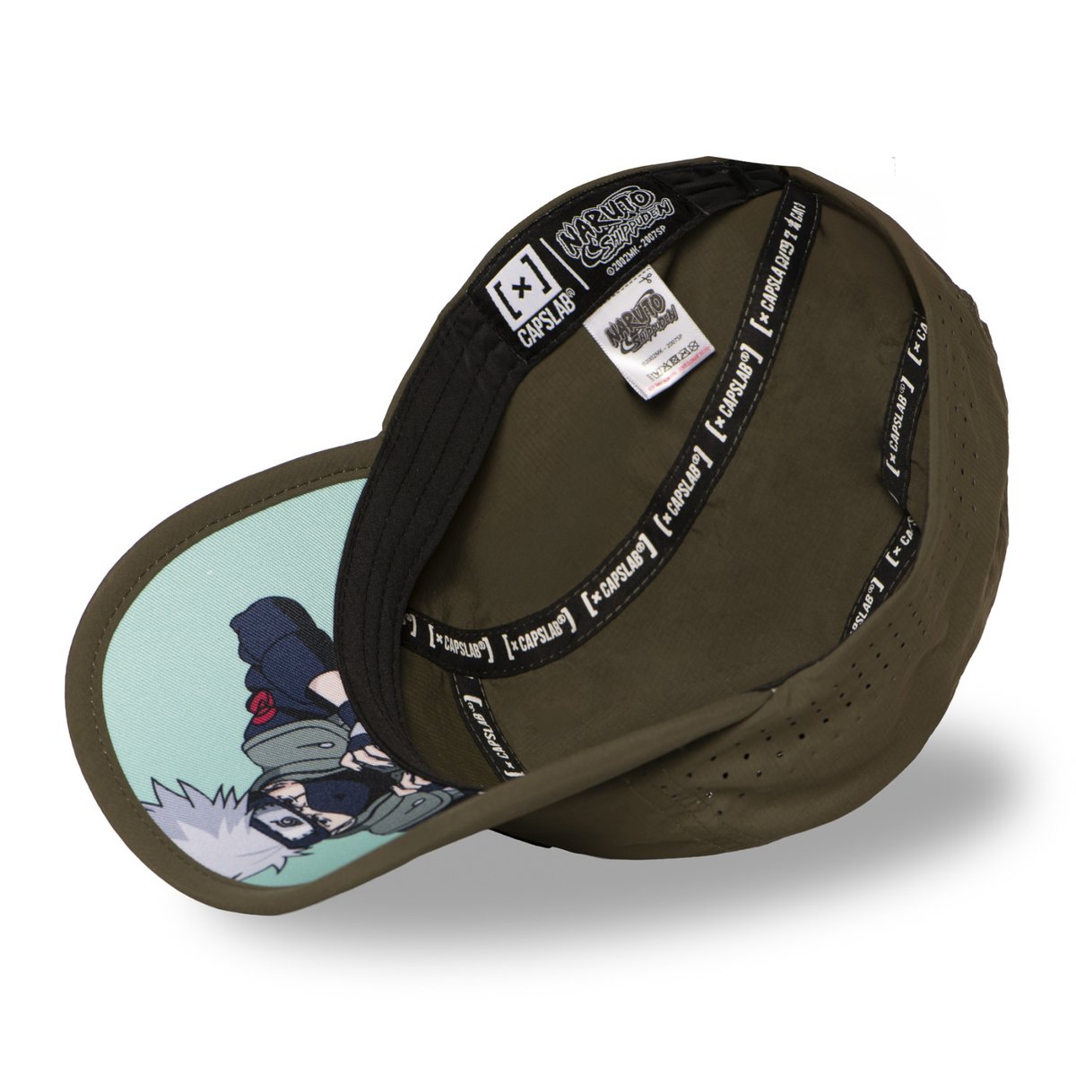 Casquette 5 panels Naruto Shippuden kaki/noir/rouge, CAPSLAB