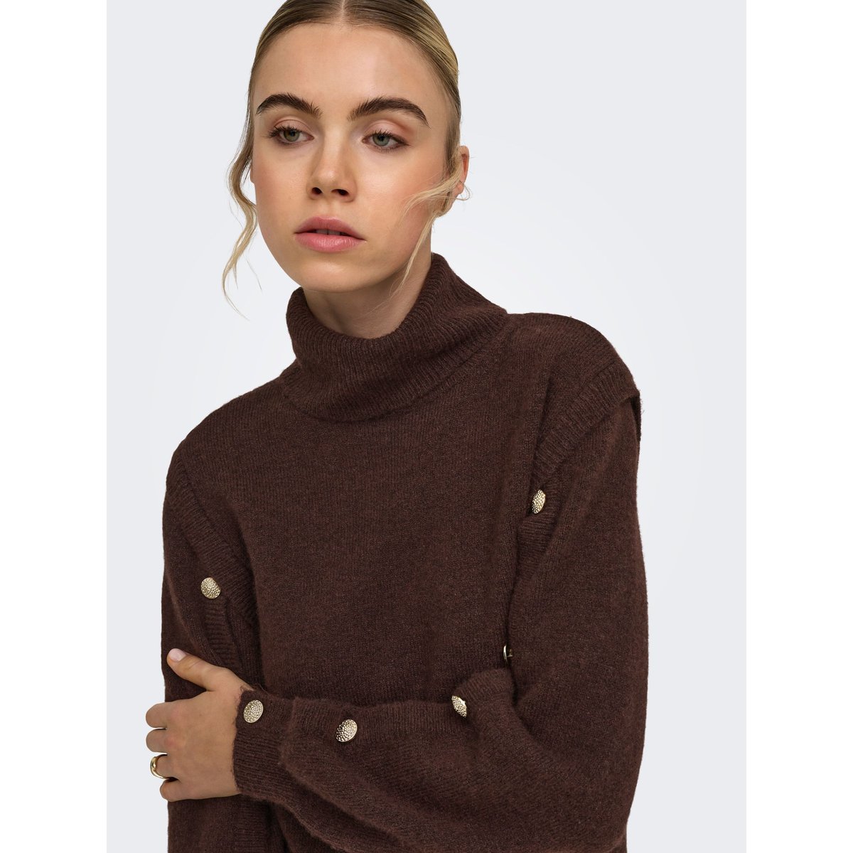 Pull En Maille marron - deep mahogany 1, ONLY
