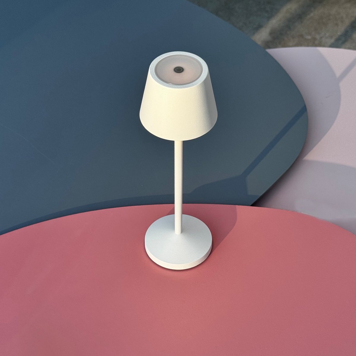 Lot de 9 Lampes de table avec socle 9x EMILY blanc, LUMISKY