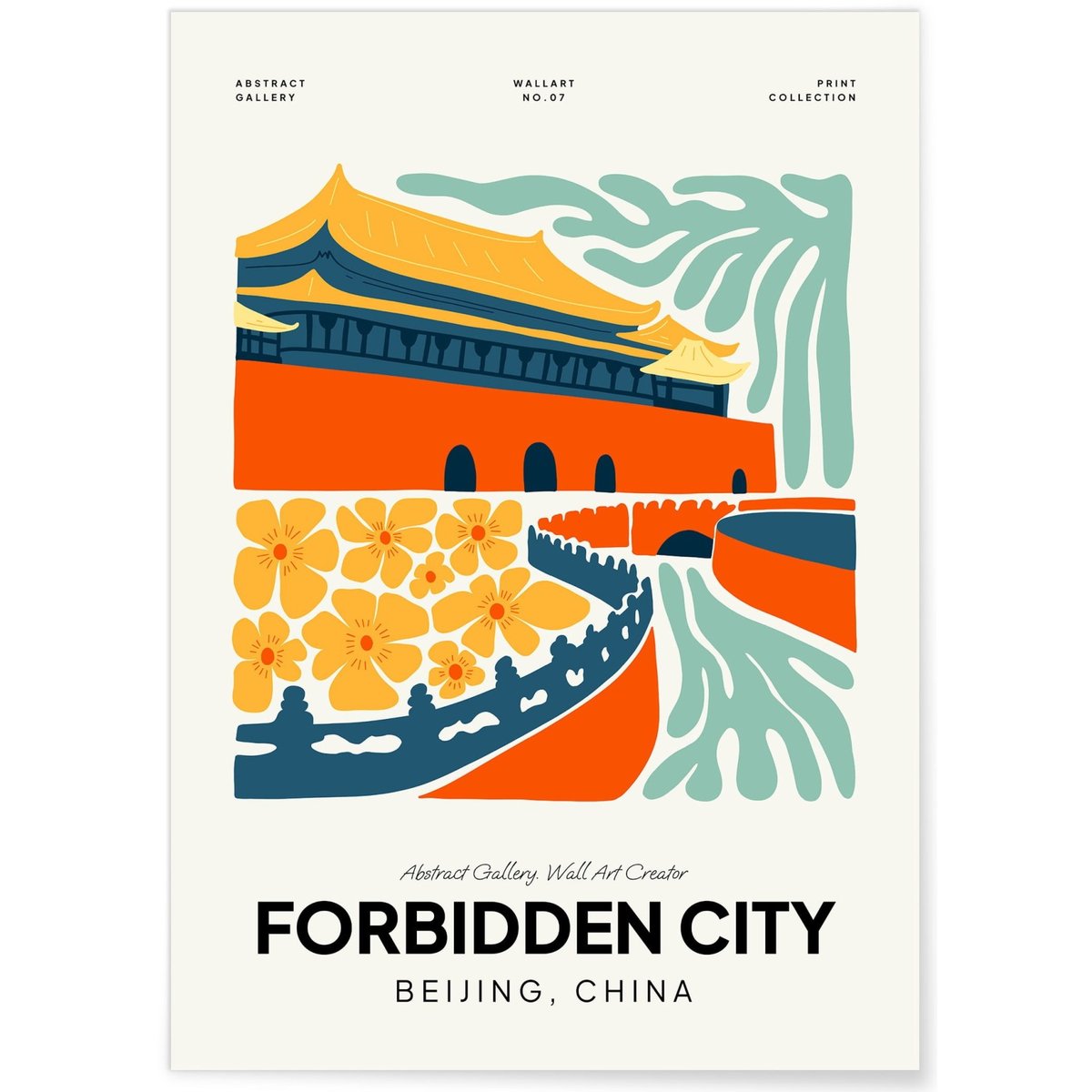 Affiche Chine Cité Interdite blanc, L'AFFICHERIE