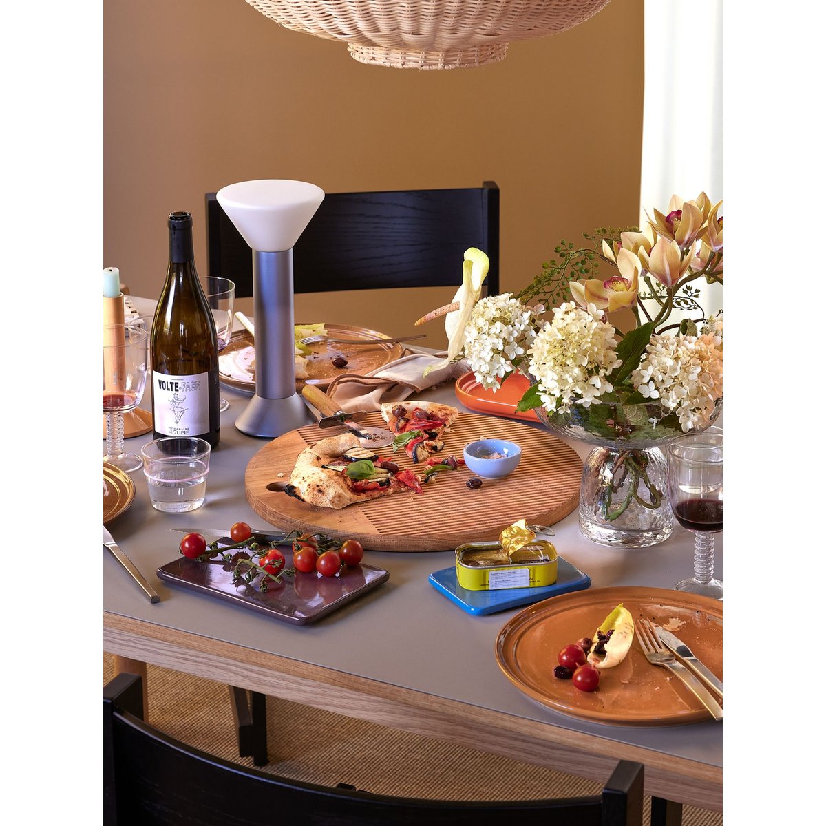 Porte-bougie en fer KINDRED orange, HUBSCH