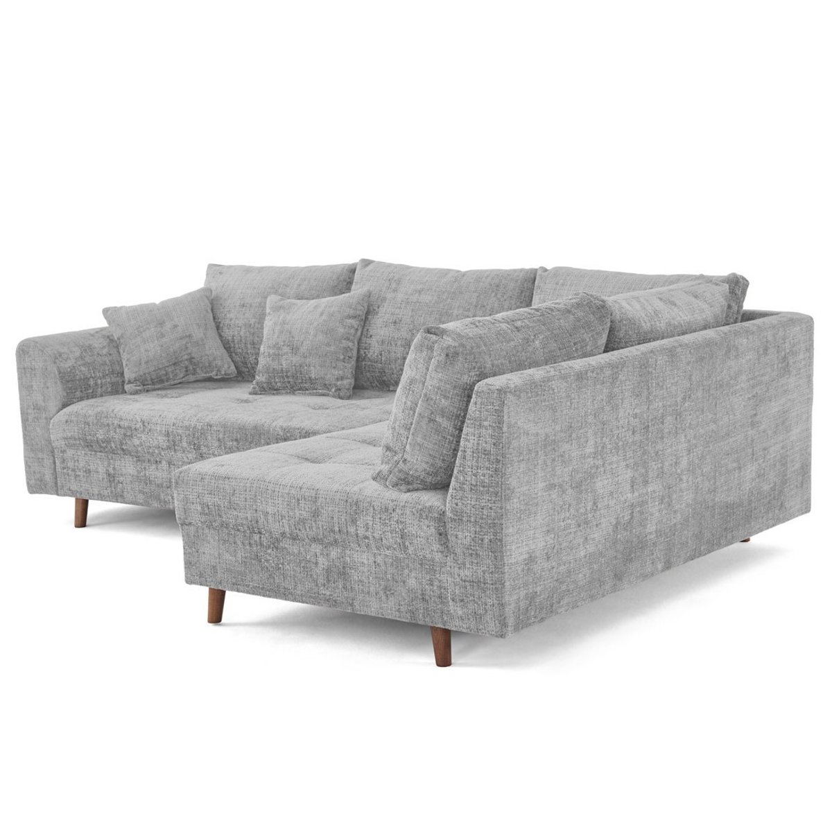 Canapé d'Angle droit 4 places - RUNE gris, BEST MOBILIER