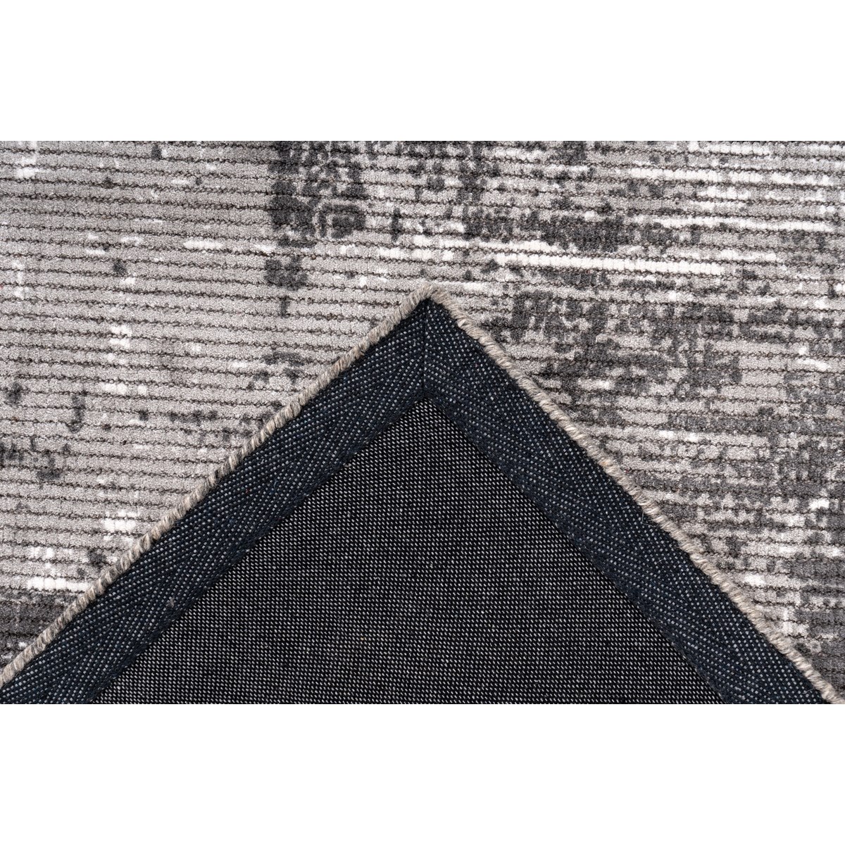 Tapis salon et chambre moderne fait main ANTHRA gris, NOVATREND