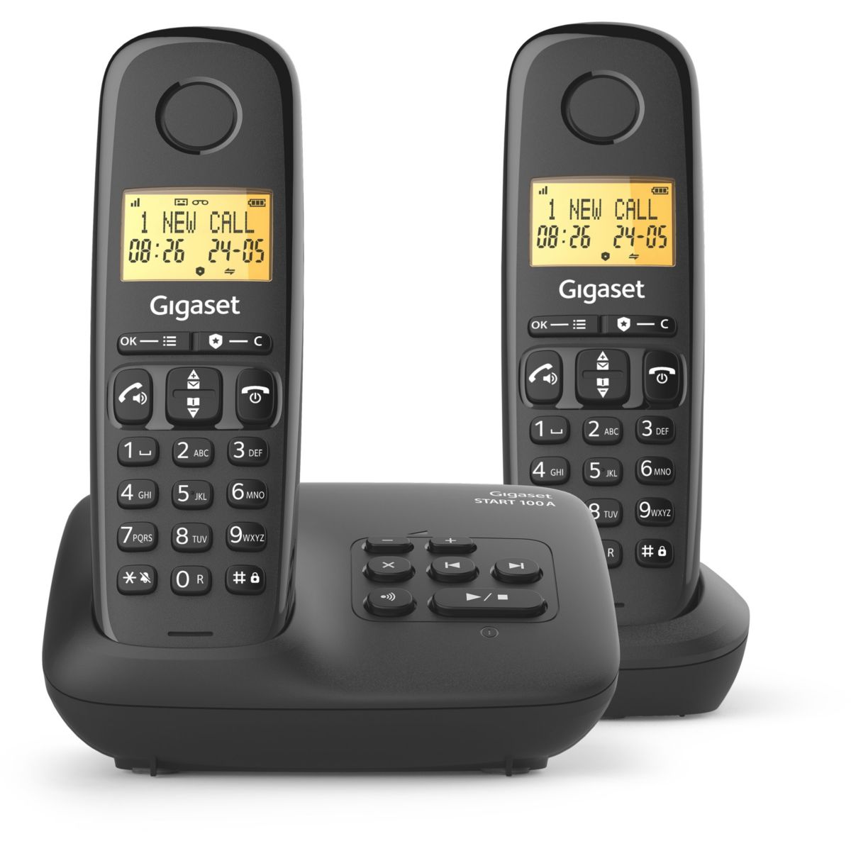 Téléphone sans fil BASIC 100A DUO couleur unique, GIGASET