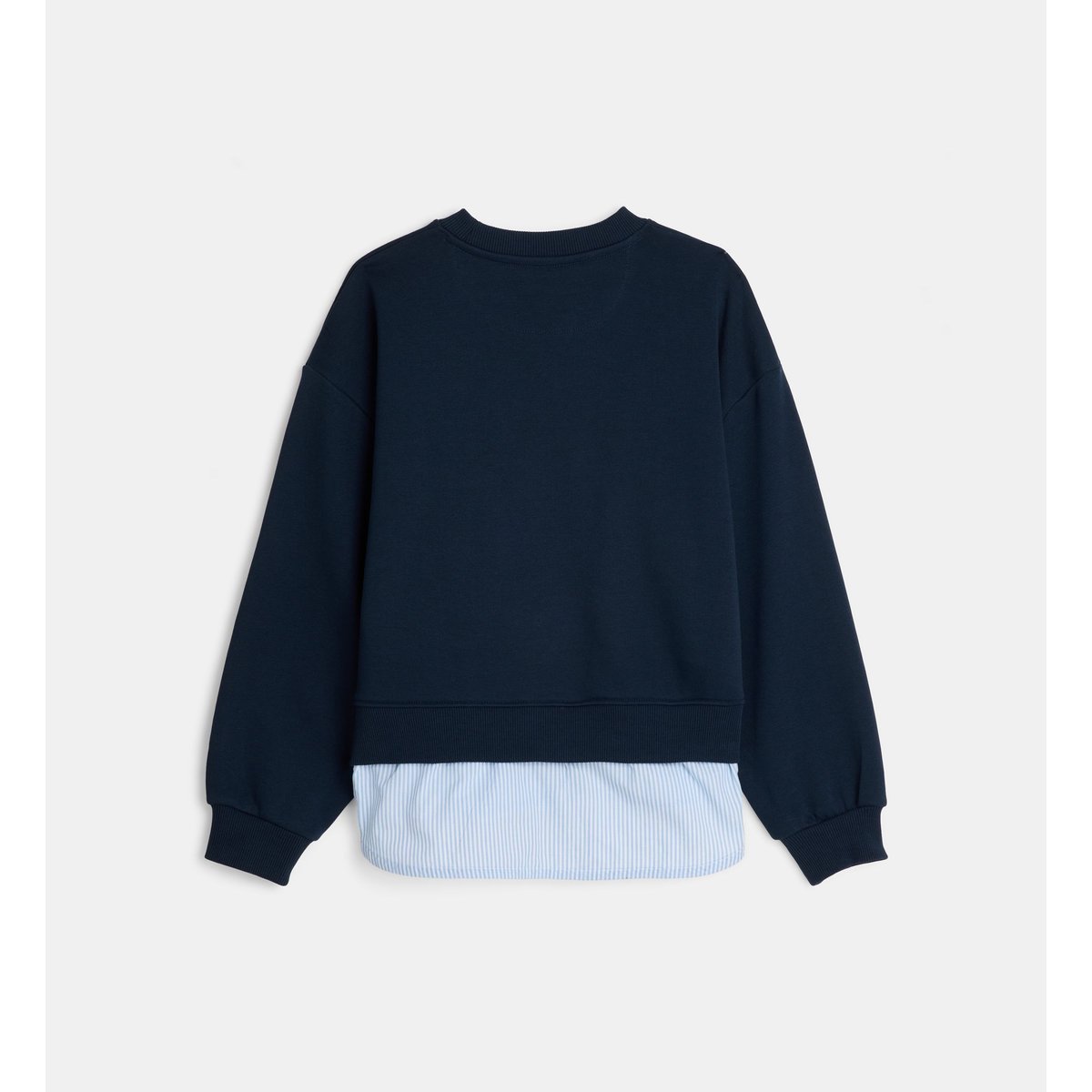 Sweat droit toutou snoo 2 en 1 avec bas de chemise bleu marine, CADET ROUSSELLE