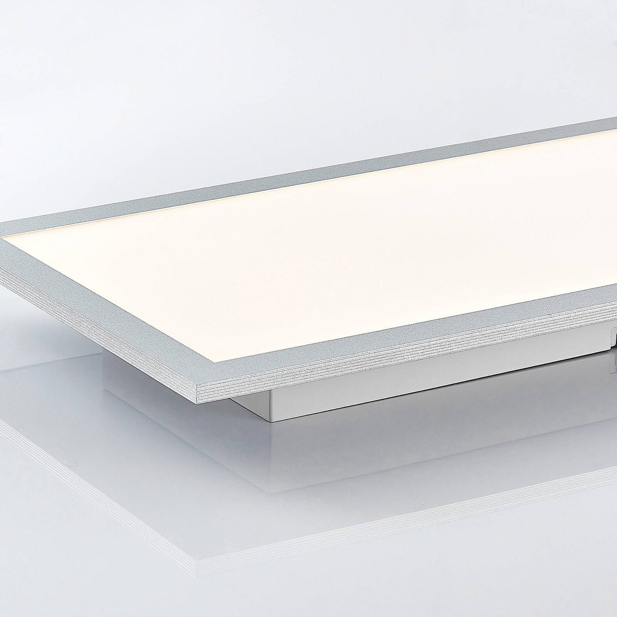 Plafonnier connecté en aluminium moderneLED argent, blanc, LINDBY