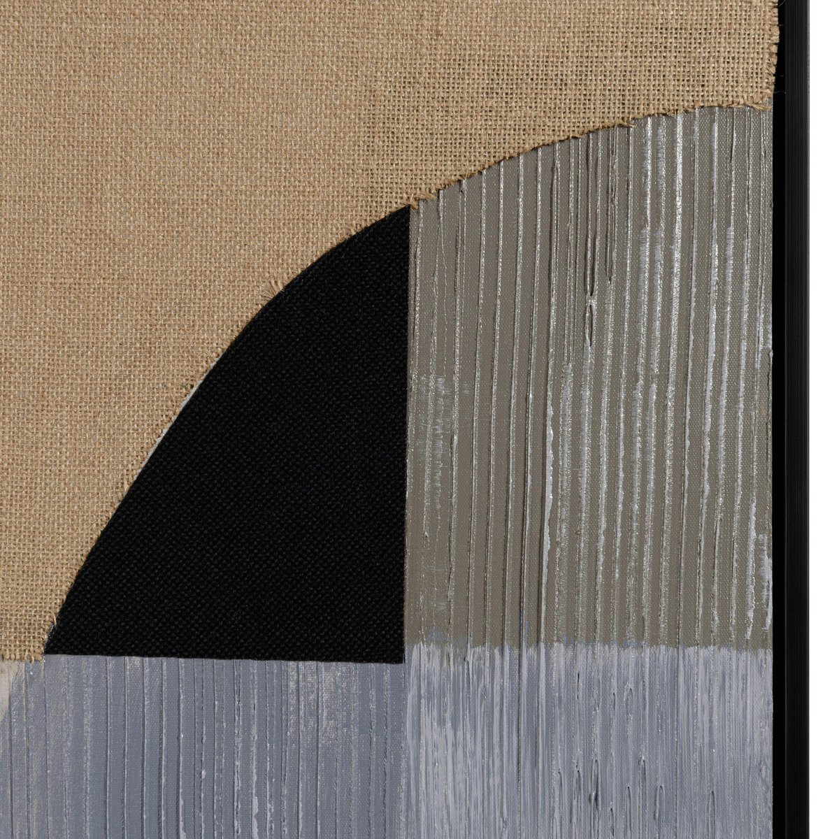 Tableau design formes géométriques superposées 83 x 123 cm beige, PIER IMPORT