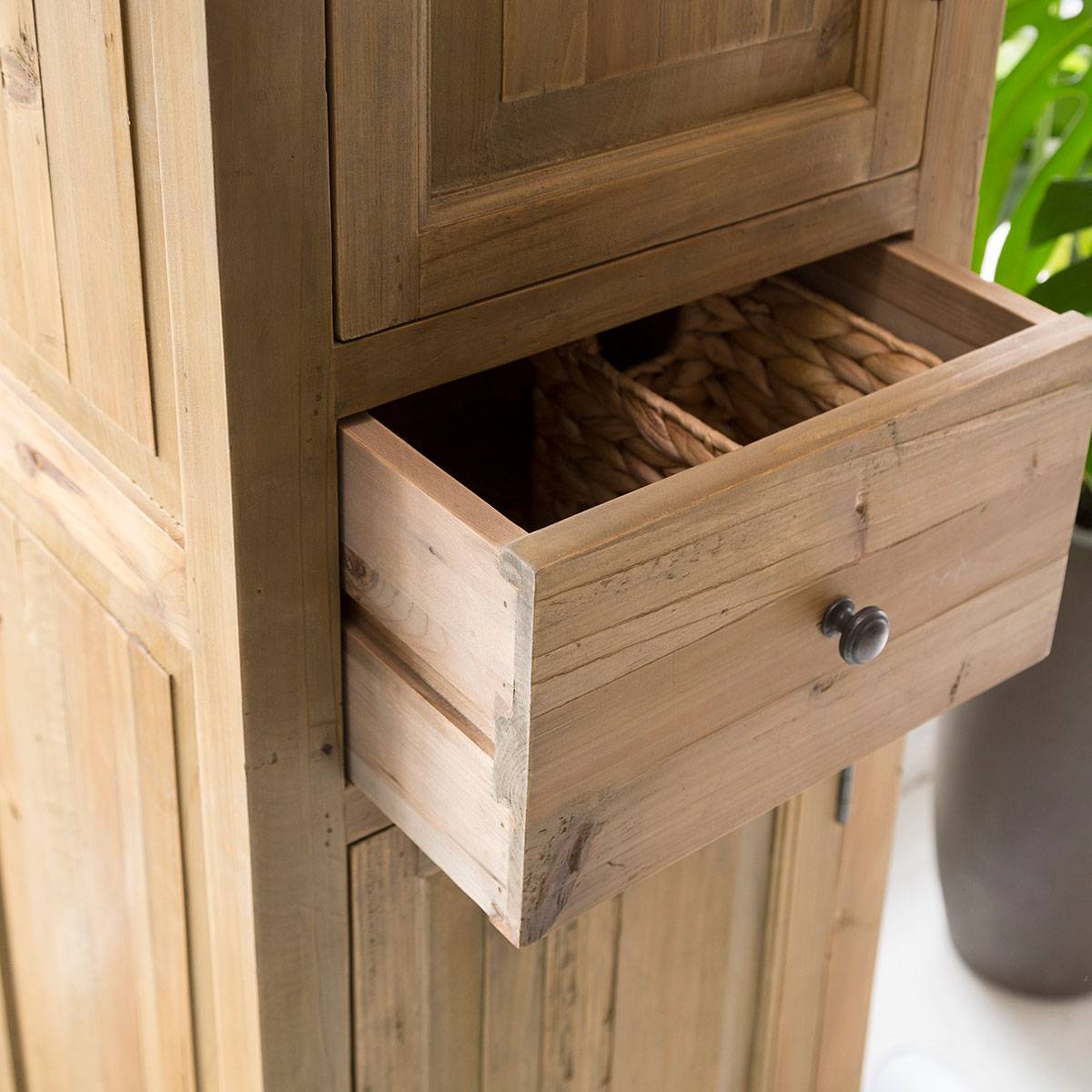 Colonne en bois recyclé GARANCE bois clair, MADE IN MEUBLES 