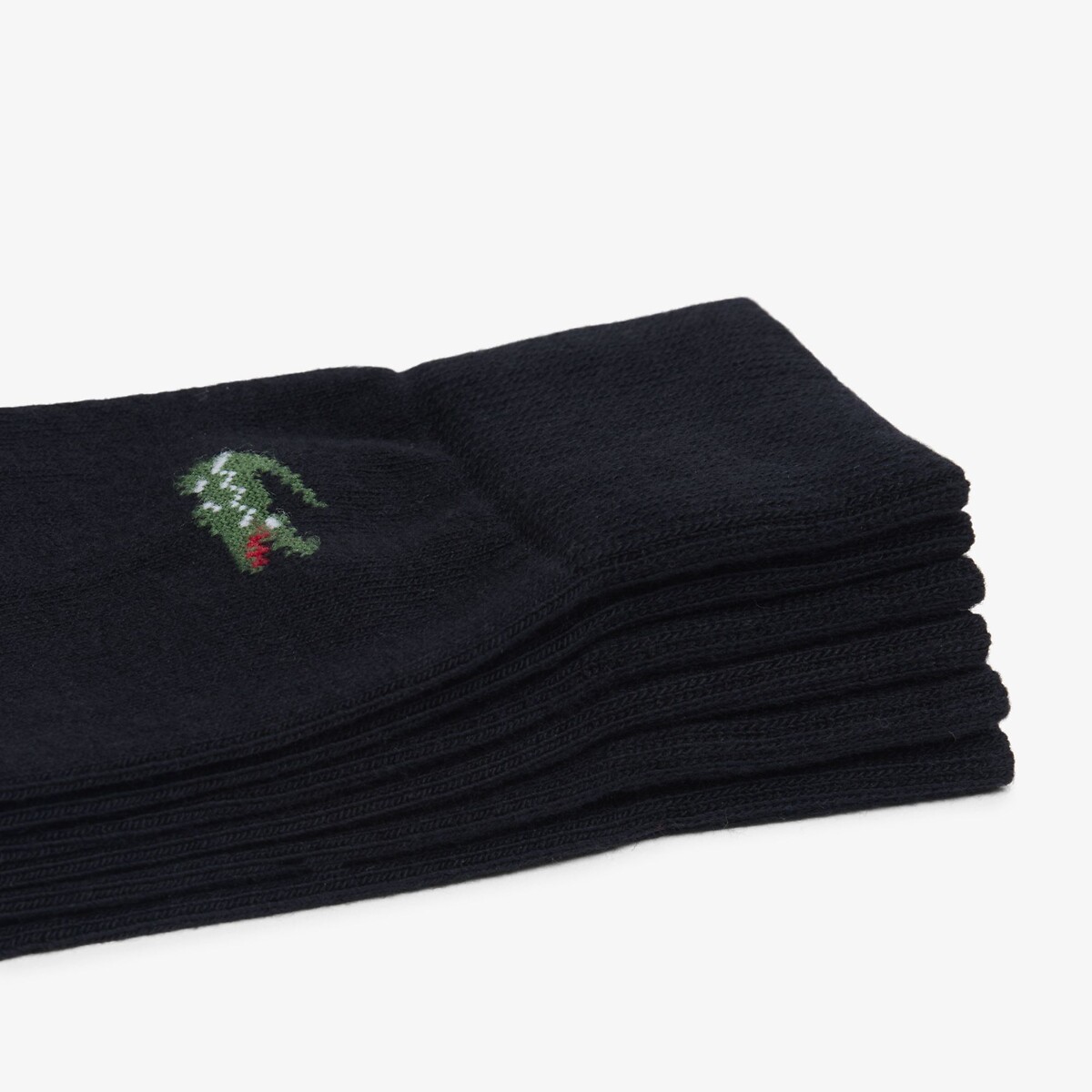 Set di 3 paia di calzini alti, in jersey nero , LACOSTE