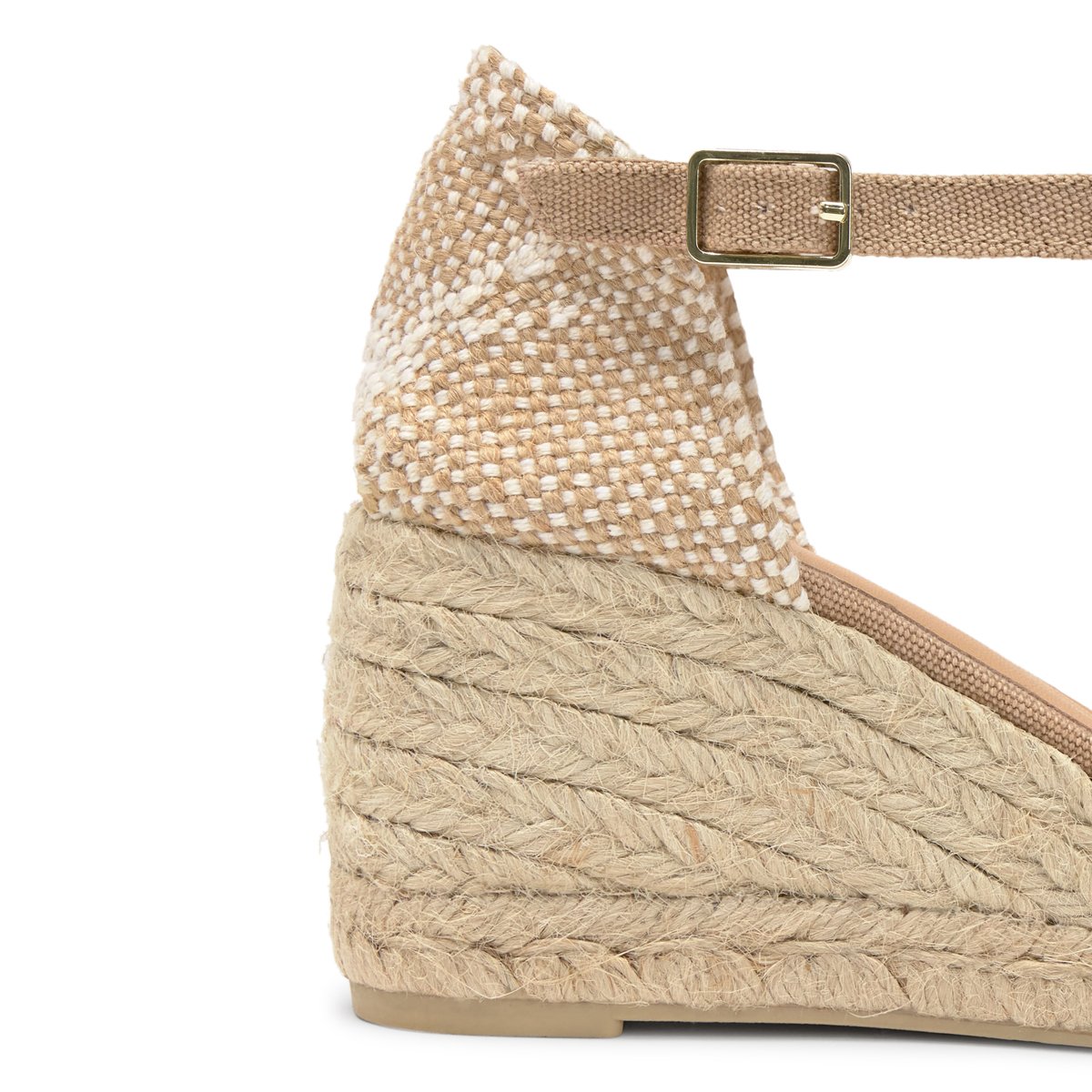 Espadrilles compensées en jute tressé BIANCA LIGHT PLATFORM sable, CASTANER
