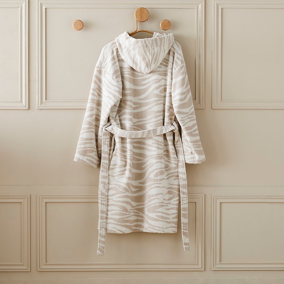 Peignoir ZÈBRE zèbre beige, ANNE DE SOLENE