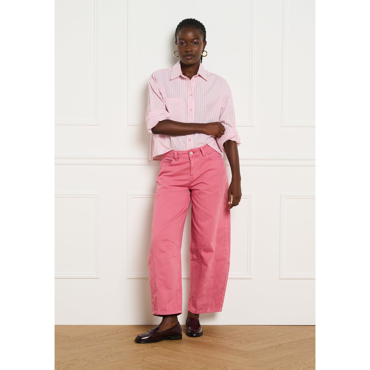 Pantalon barrel rose, LOLALIZA