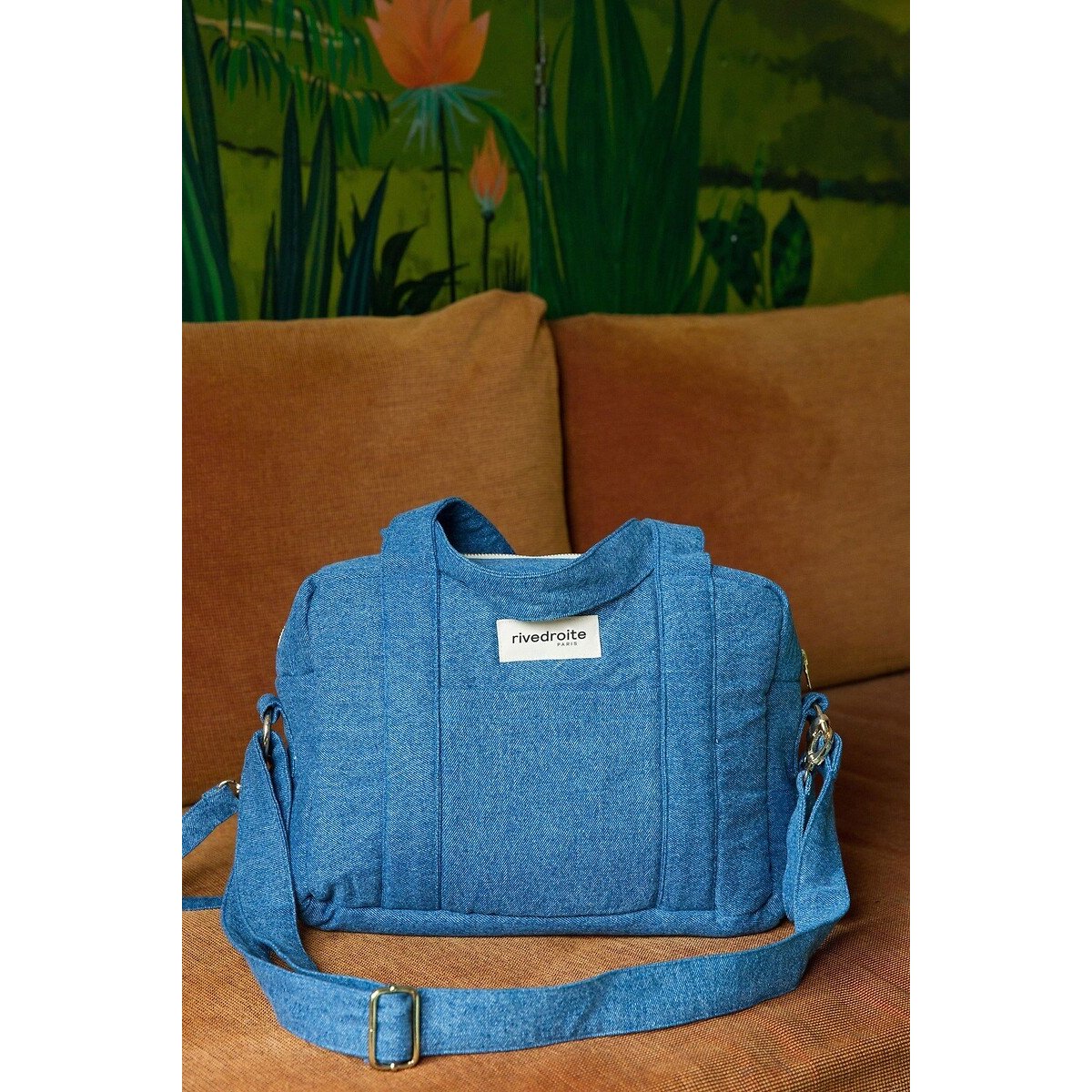 Borsa per il cambio MINI DARCY denim lavato , RIVEDROITE