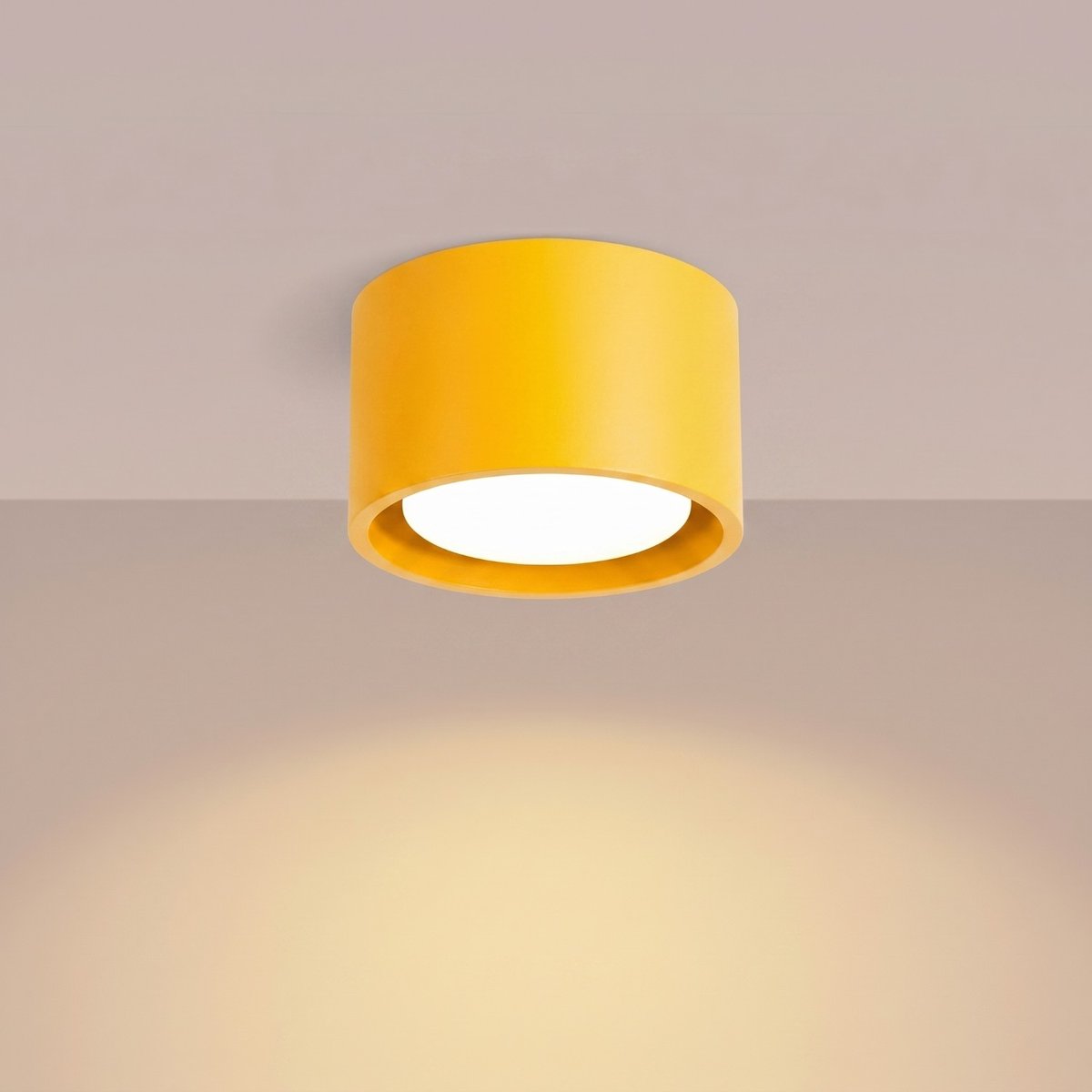 Plafonnier Aluminium Jaune Gx53 1 MODO jaune, EDEN