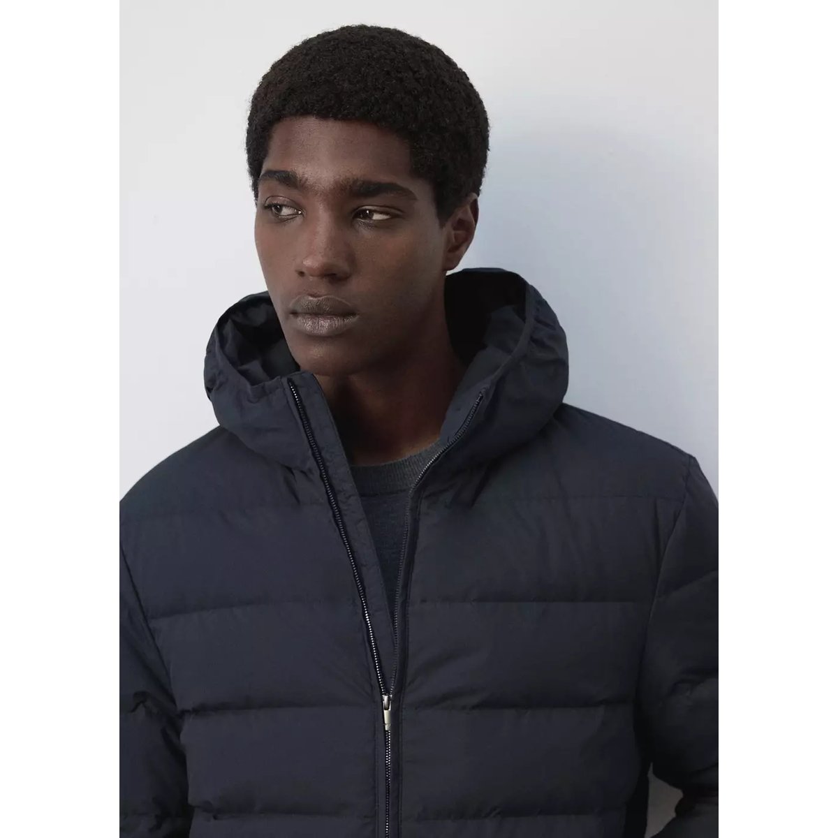 Veste matelassée hydrofuge bleu nuit, MANGO MAN