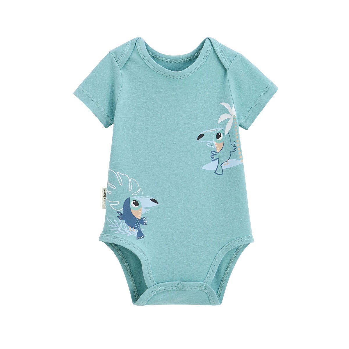 Lot de 2 bodies bébé manches courtes Toucana bleu, PETIT BEGUIN