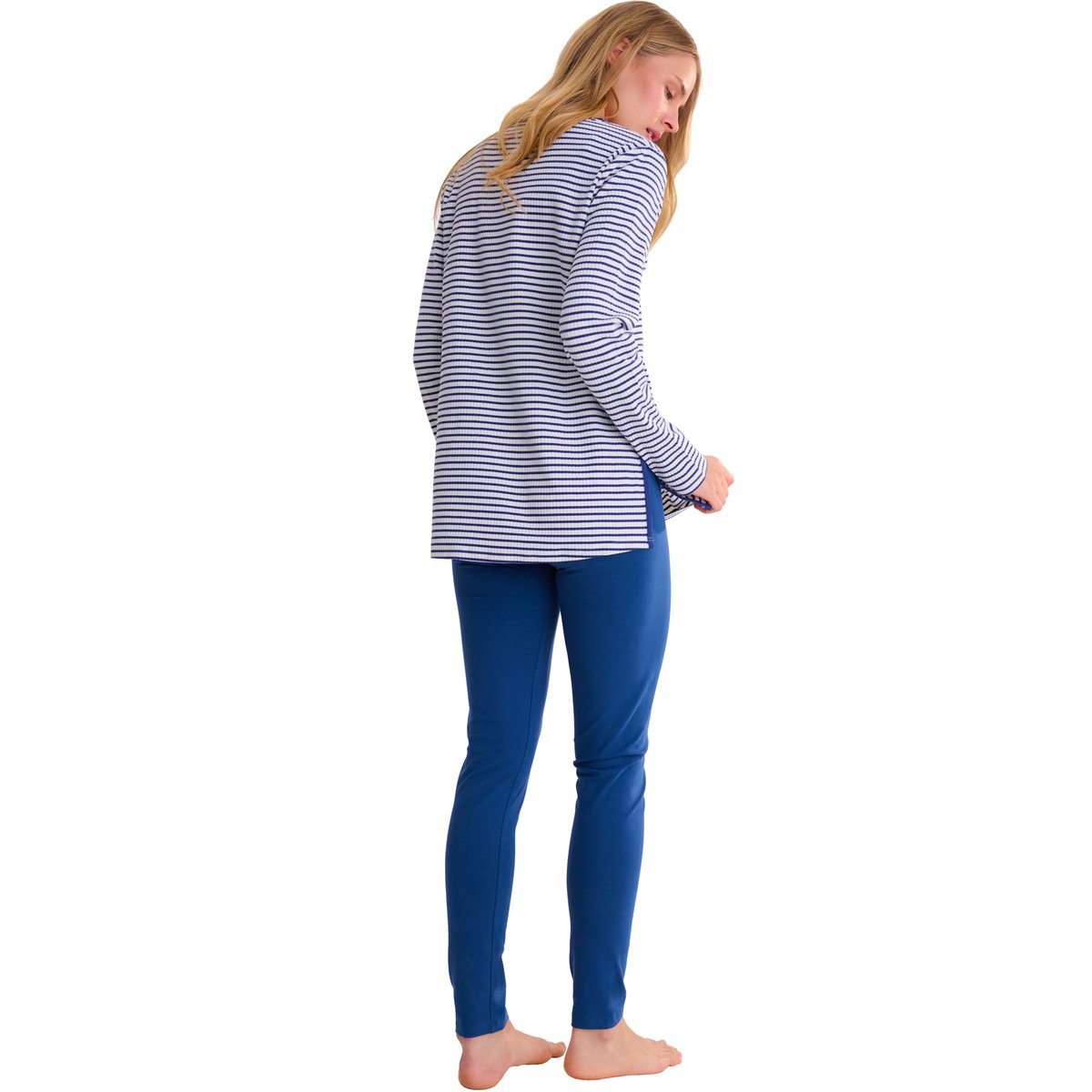 Pyjama leggings tunique manches longues INFINITY bleu, LISCA