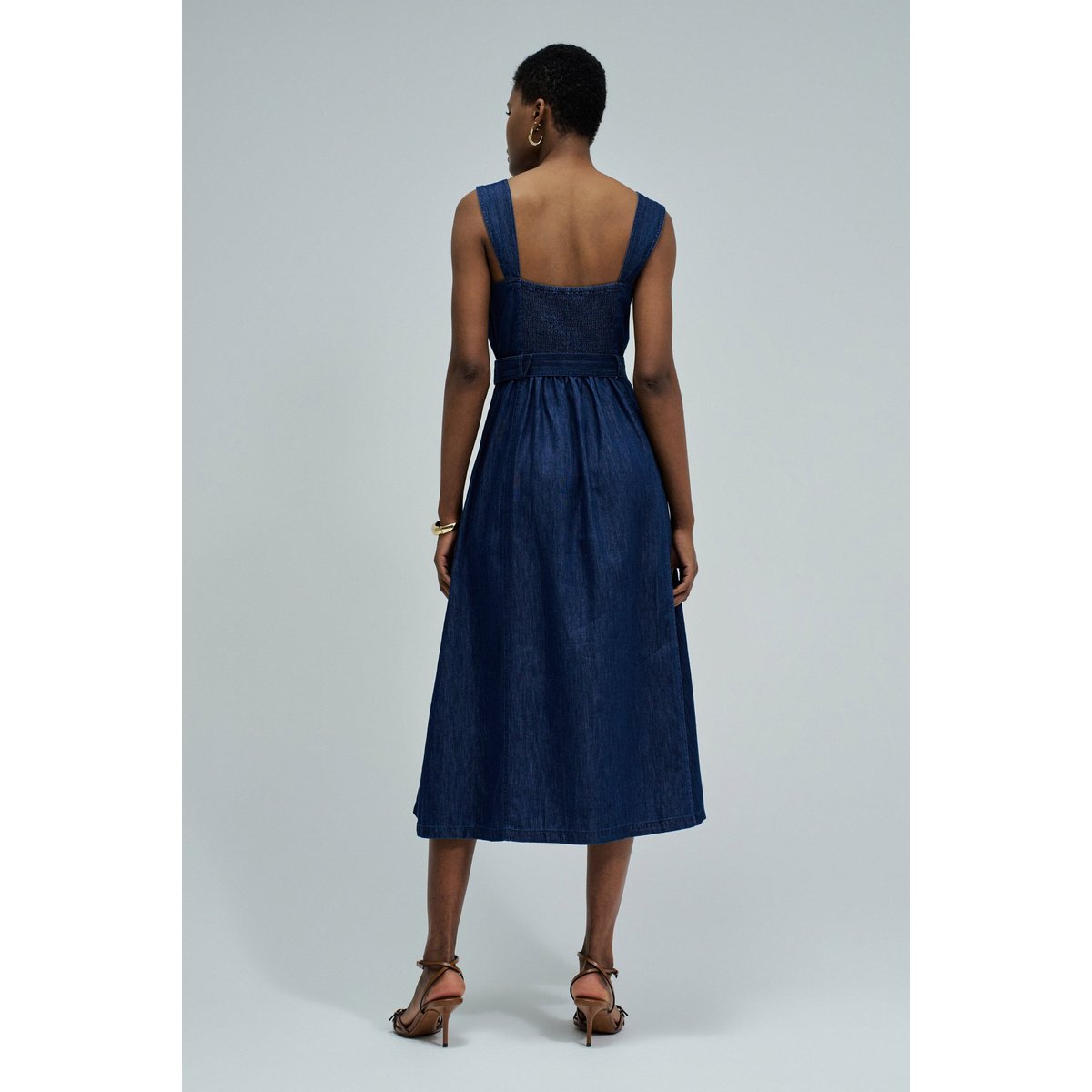 ROBE MIDI EN LIGHTDENIM bleu foncé, SALSA JEANS