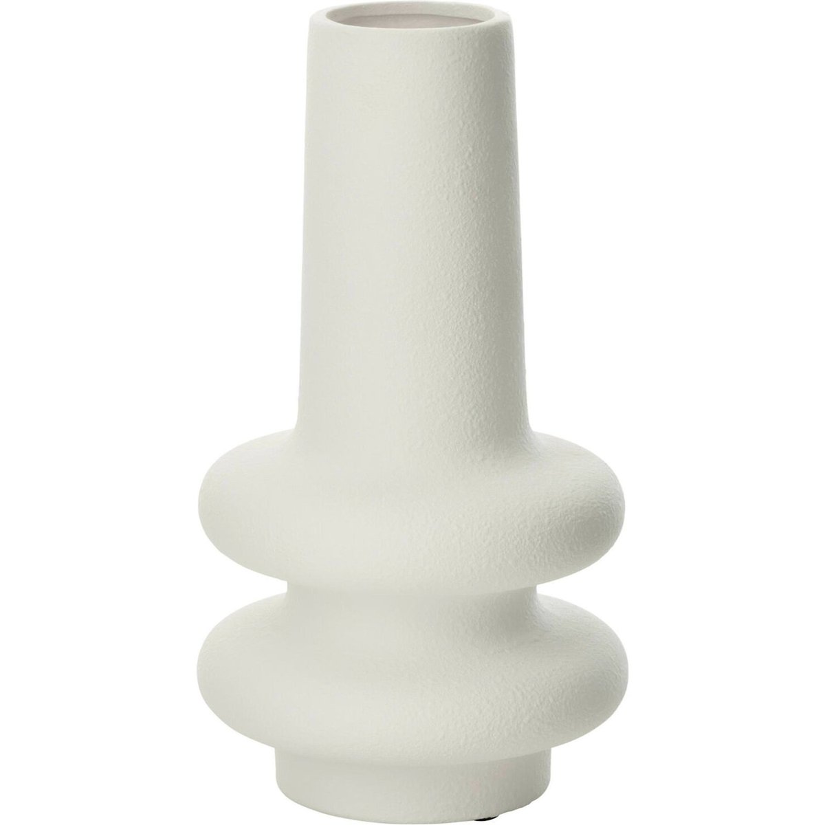 Vase en poterie forme sculpturale blanc, RECOLLECTION