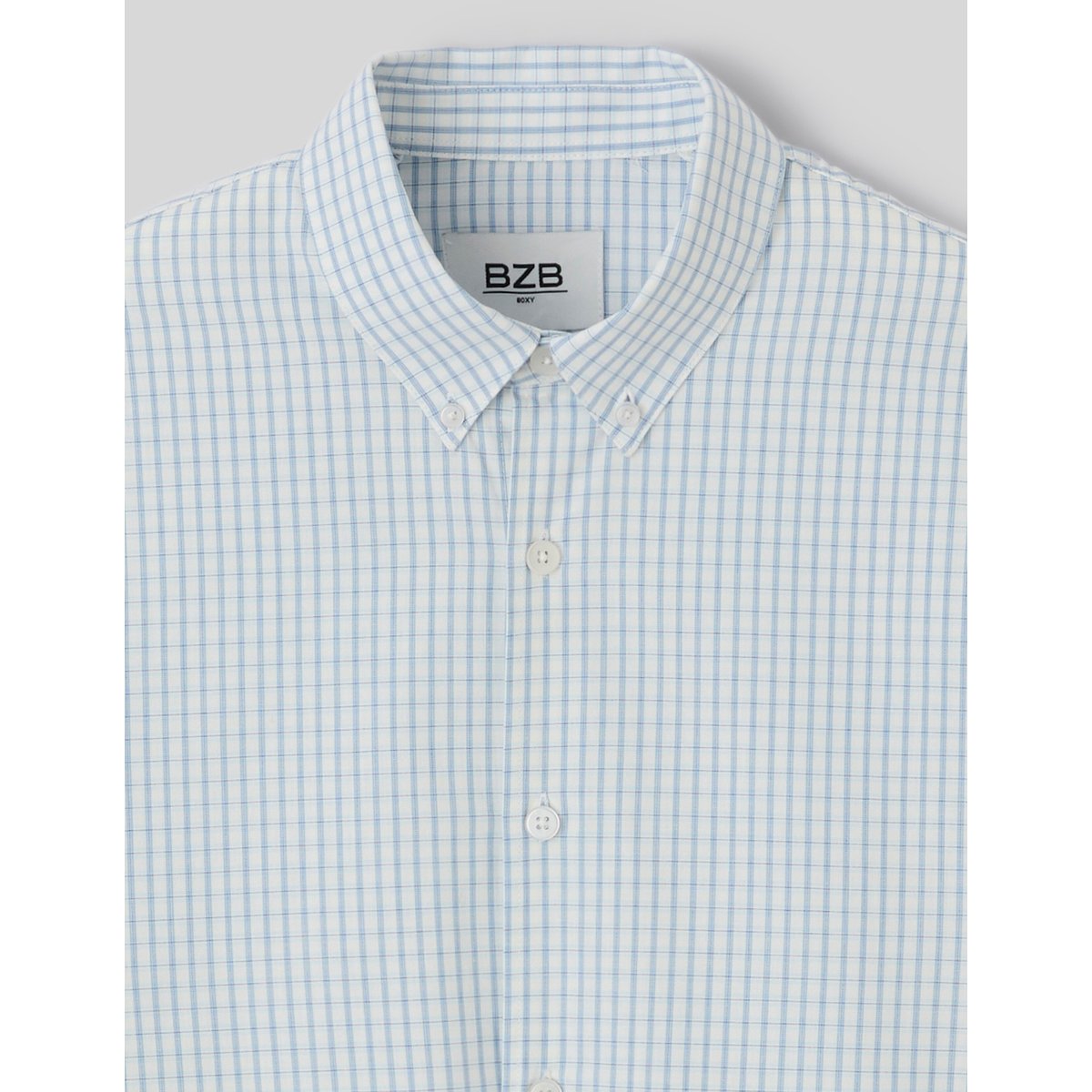 Chemise à carreaux bleu foncé, BZB